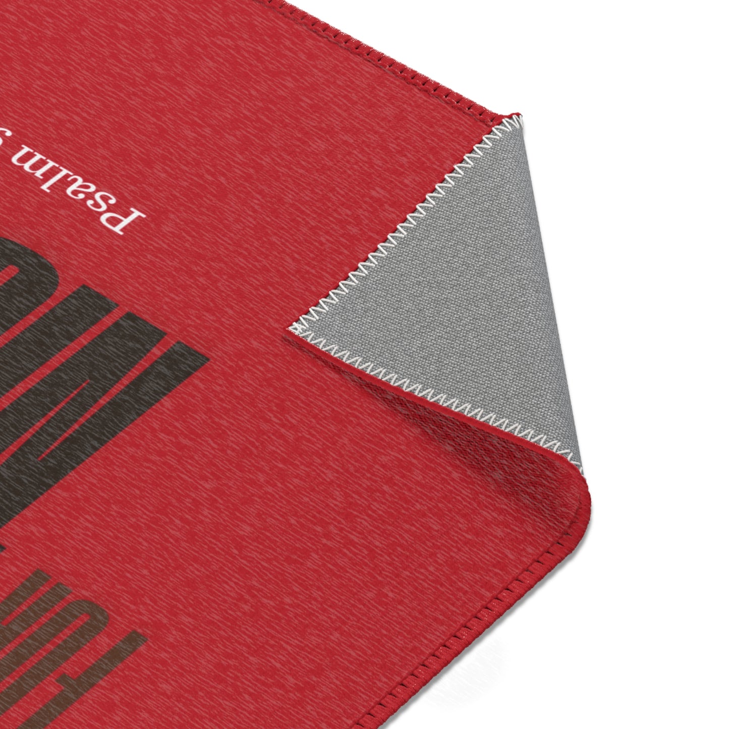 Area Rugs -Thou Shall Not be Afraid Red