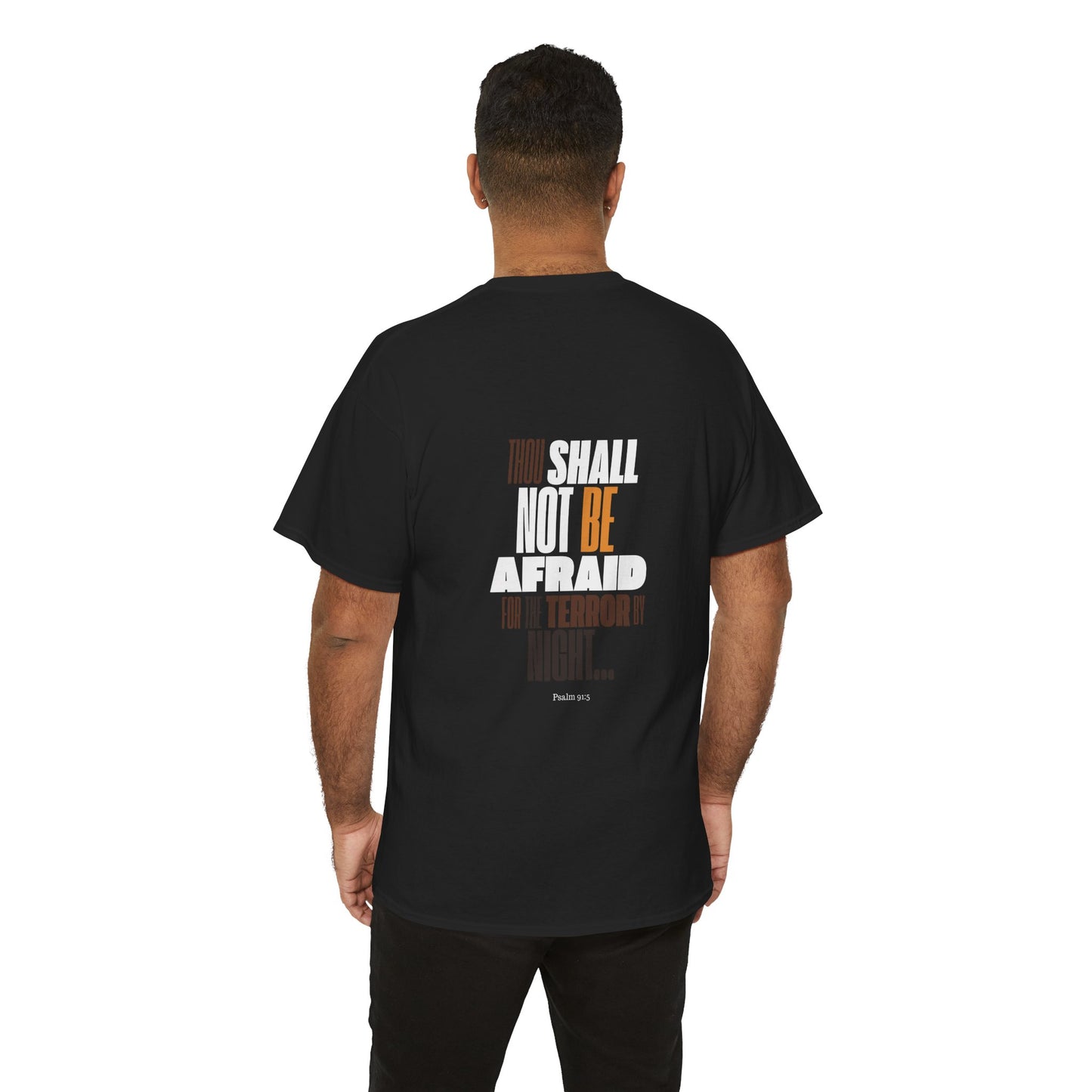 Unisex Heavy Cotton Tee NOT AFRAID Lion Psalm 91
