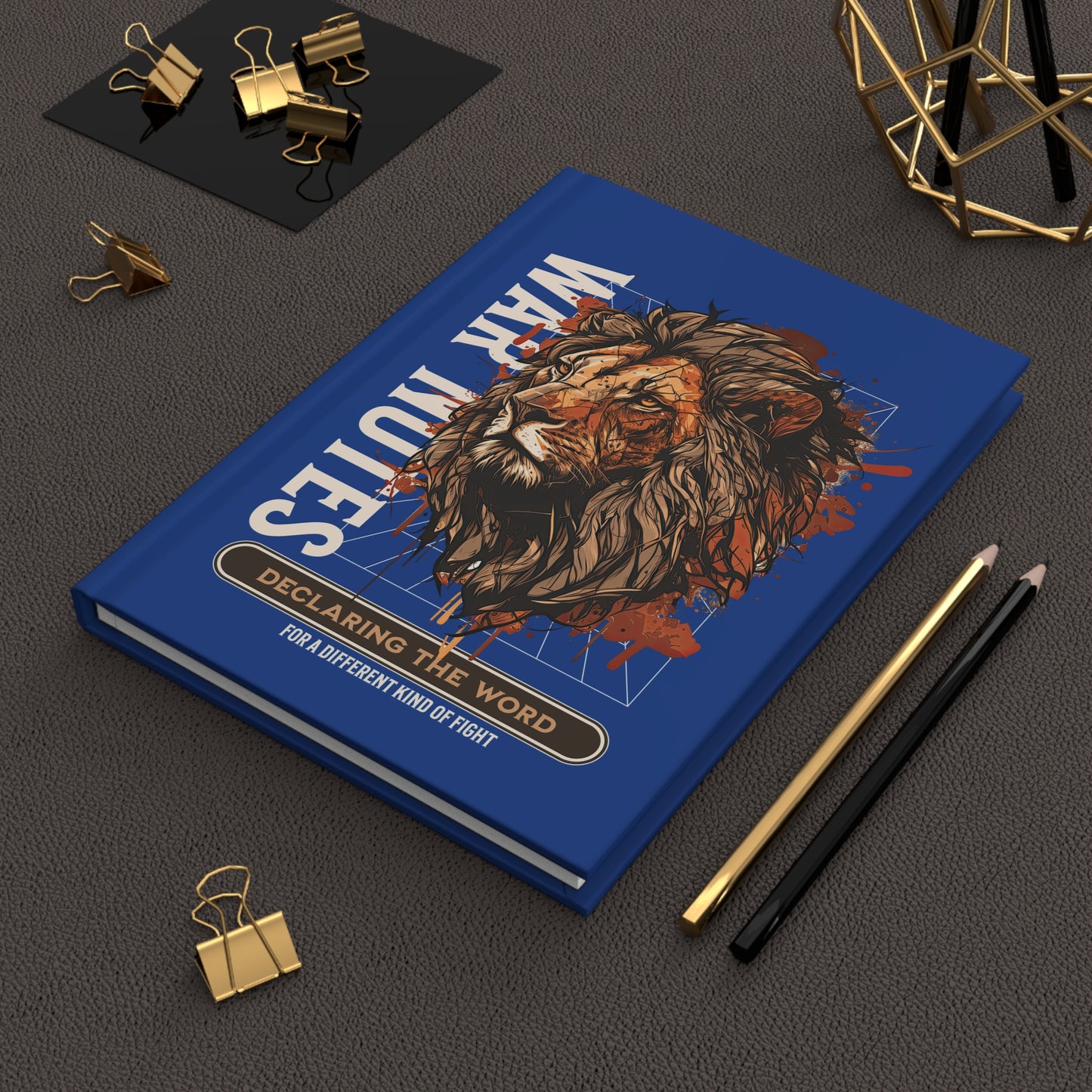 Hardcover Journal Blue Lion Psalm 91 Matte