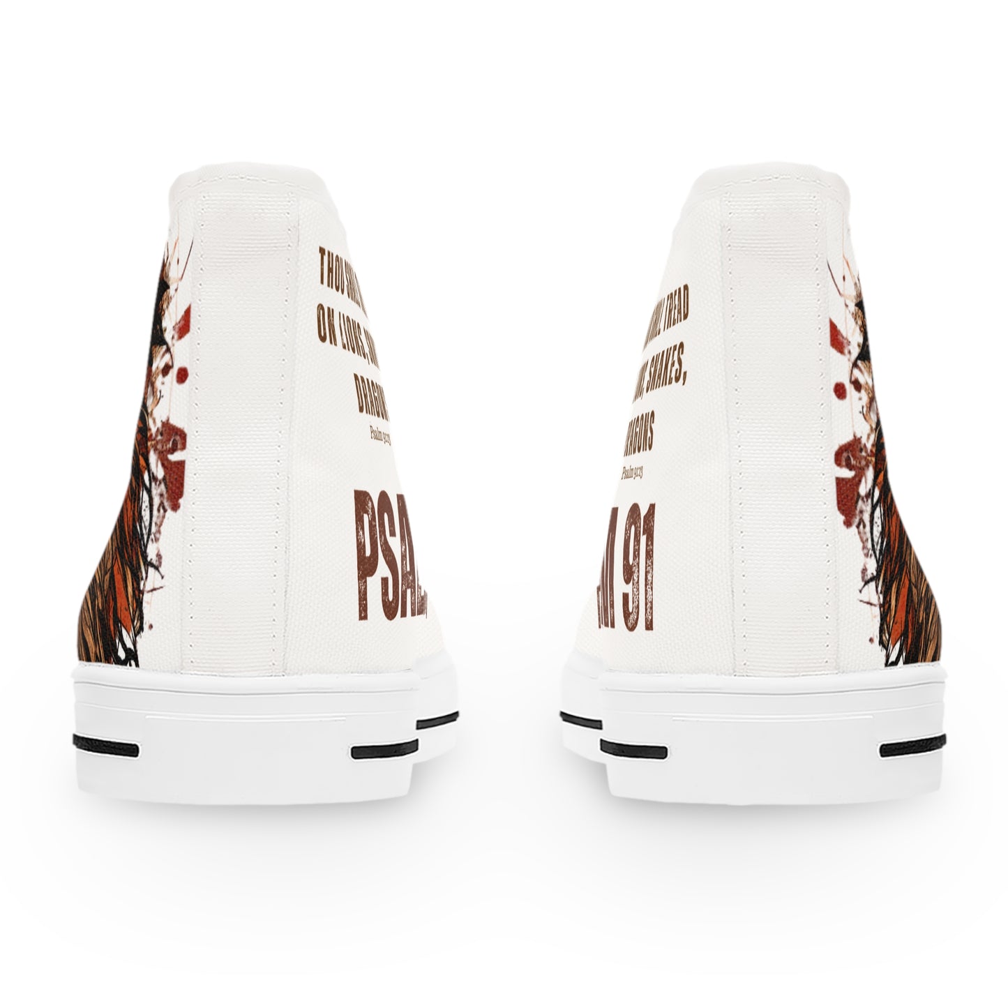 High Top Sneakers - Psalm 91 Lion Design