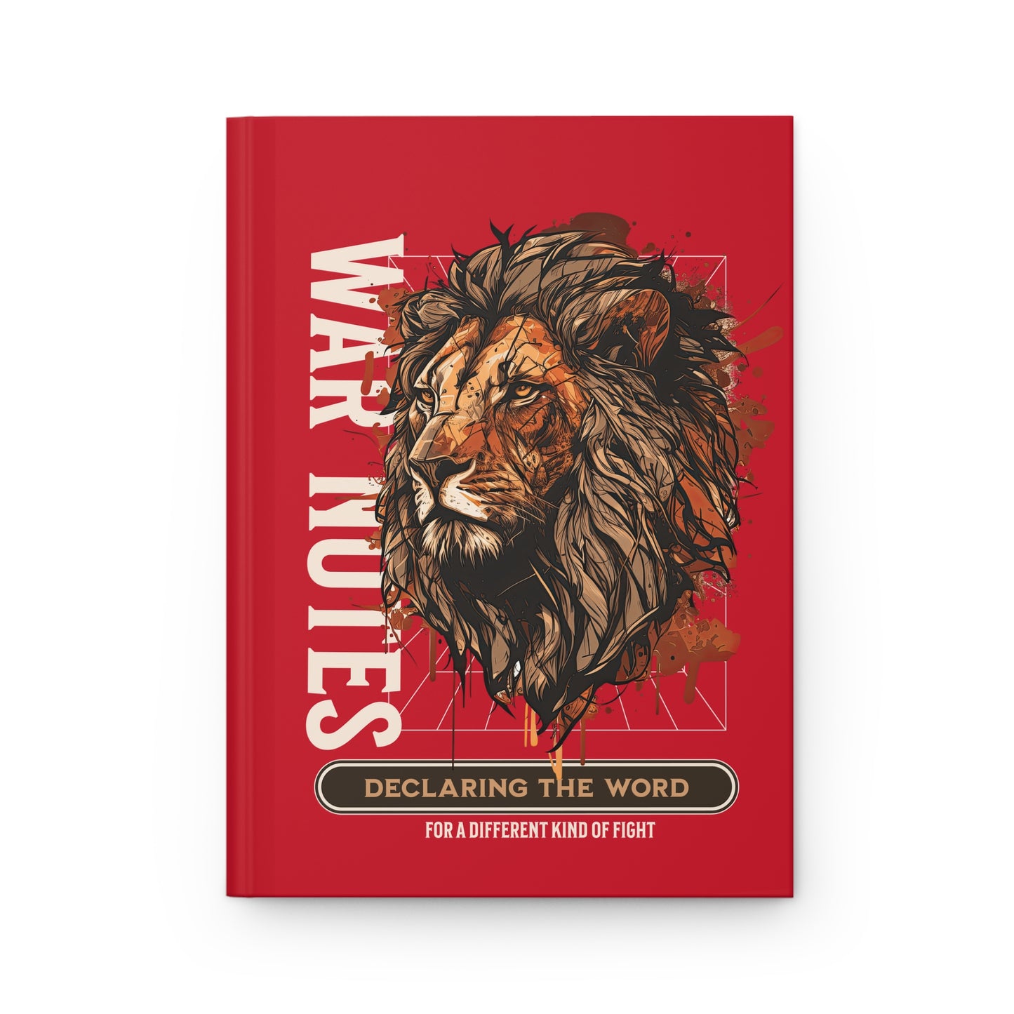 Hardcover Journal Matte - RED Psalm 91 Lion