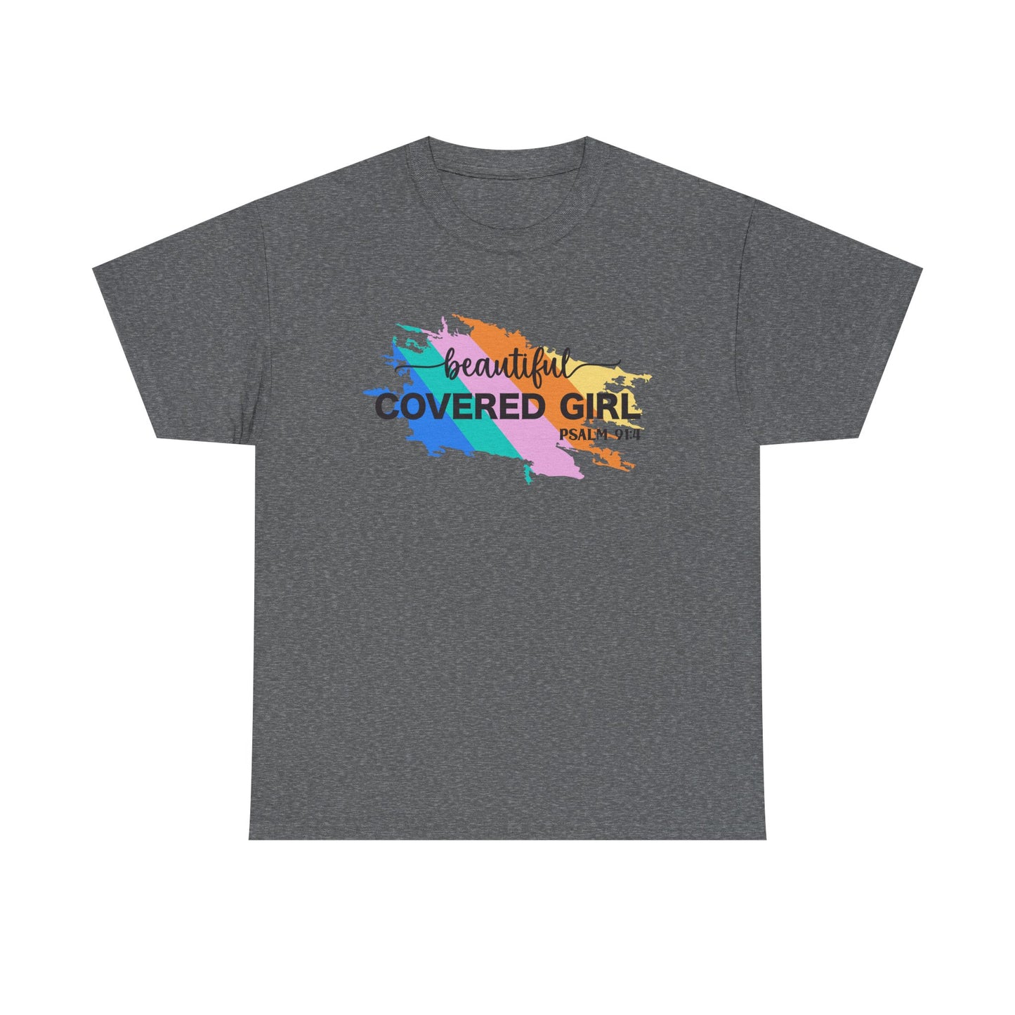 Unisex Heavy Cotton Tee Covered Girl Psa. 91:4