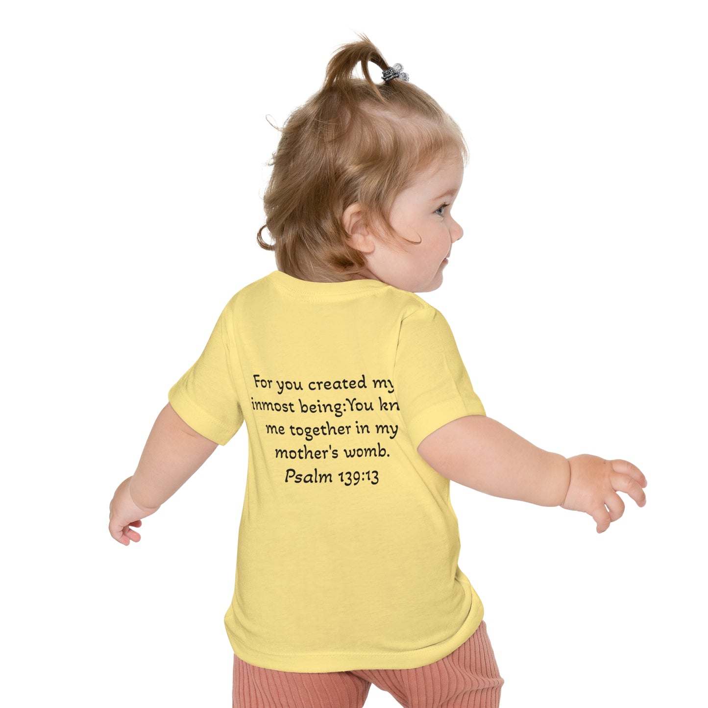 Baby T-Shirt - Brown Skin Baby Girl Life is Beautiful Psalm 139:13
