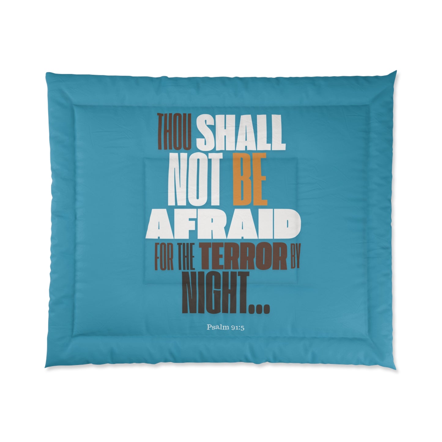 Comforter Thou Shall Not be Afraid Blue