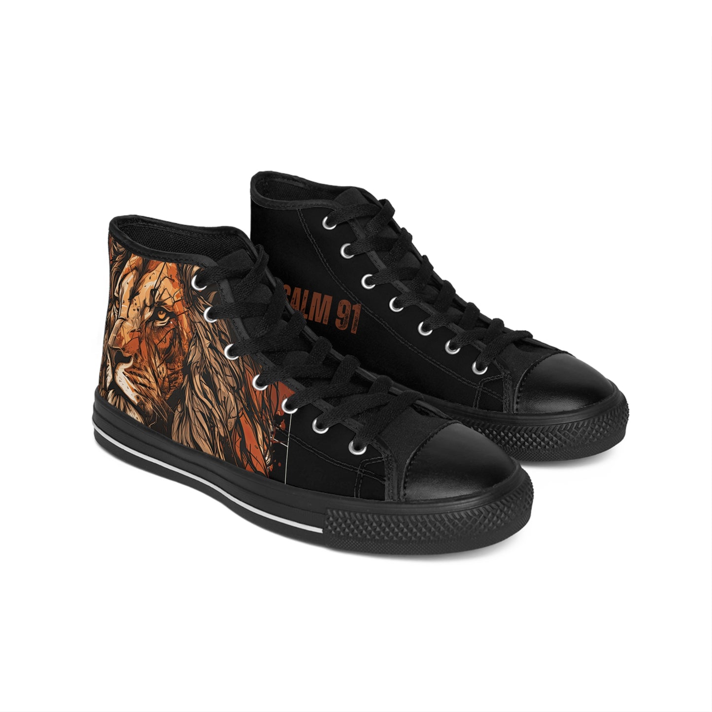 Women's Sneakers - Black Lion Hightop