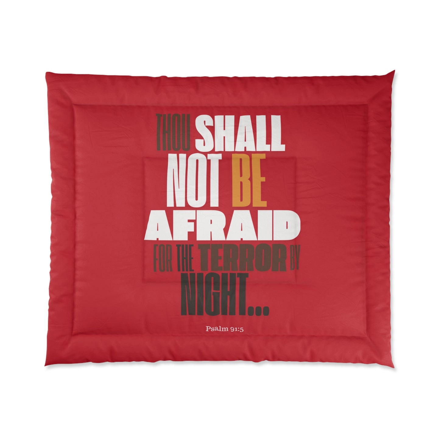 Comforter Red Thou shall not be Afraid