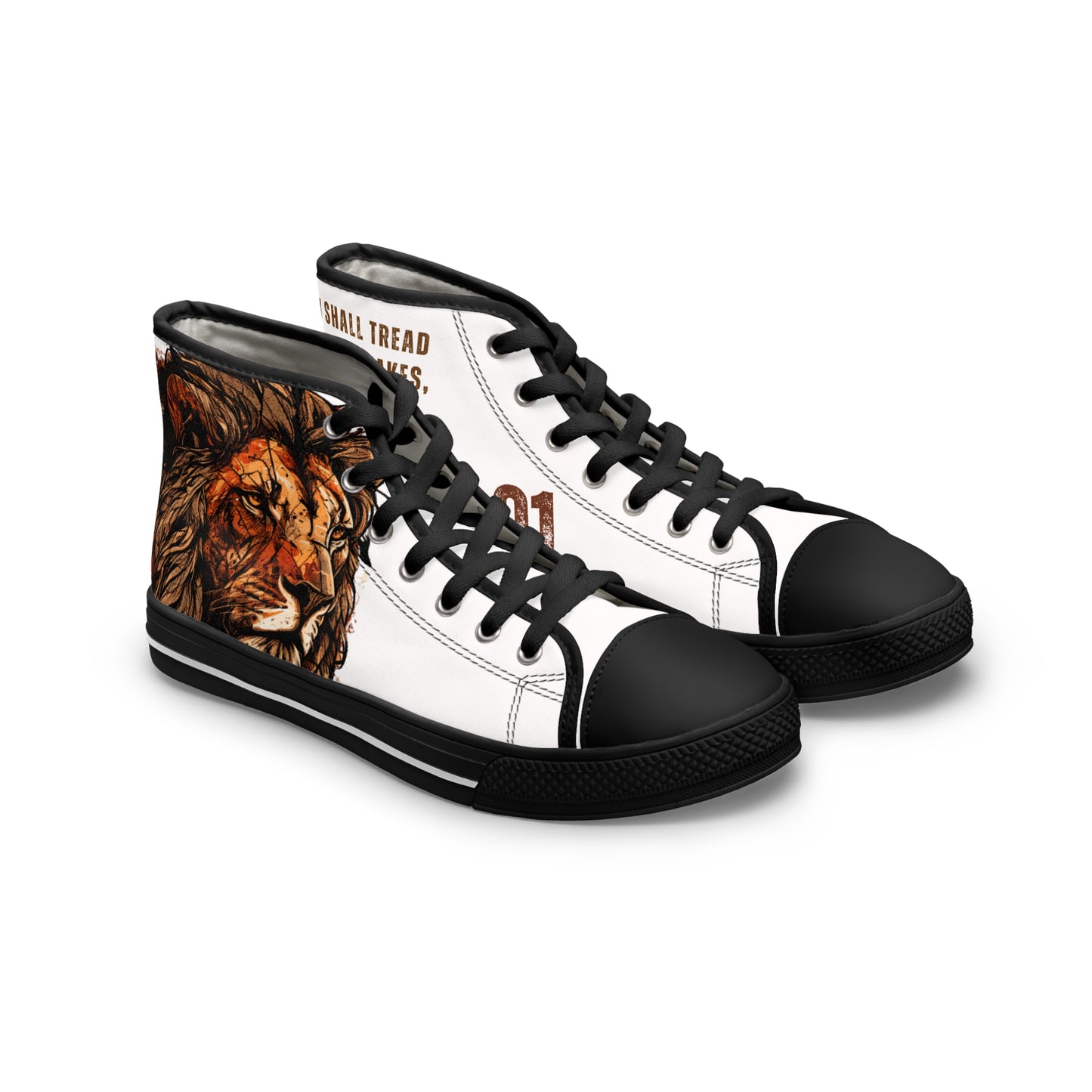 High Top Sneakers - Psalm 91 Lion Design