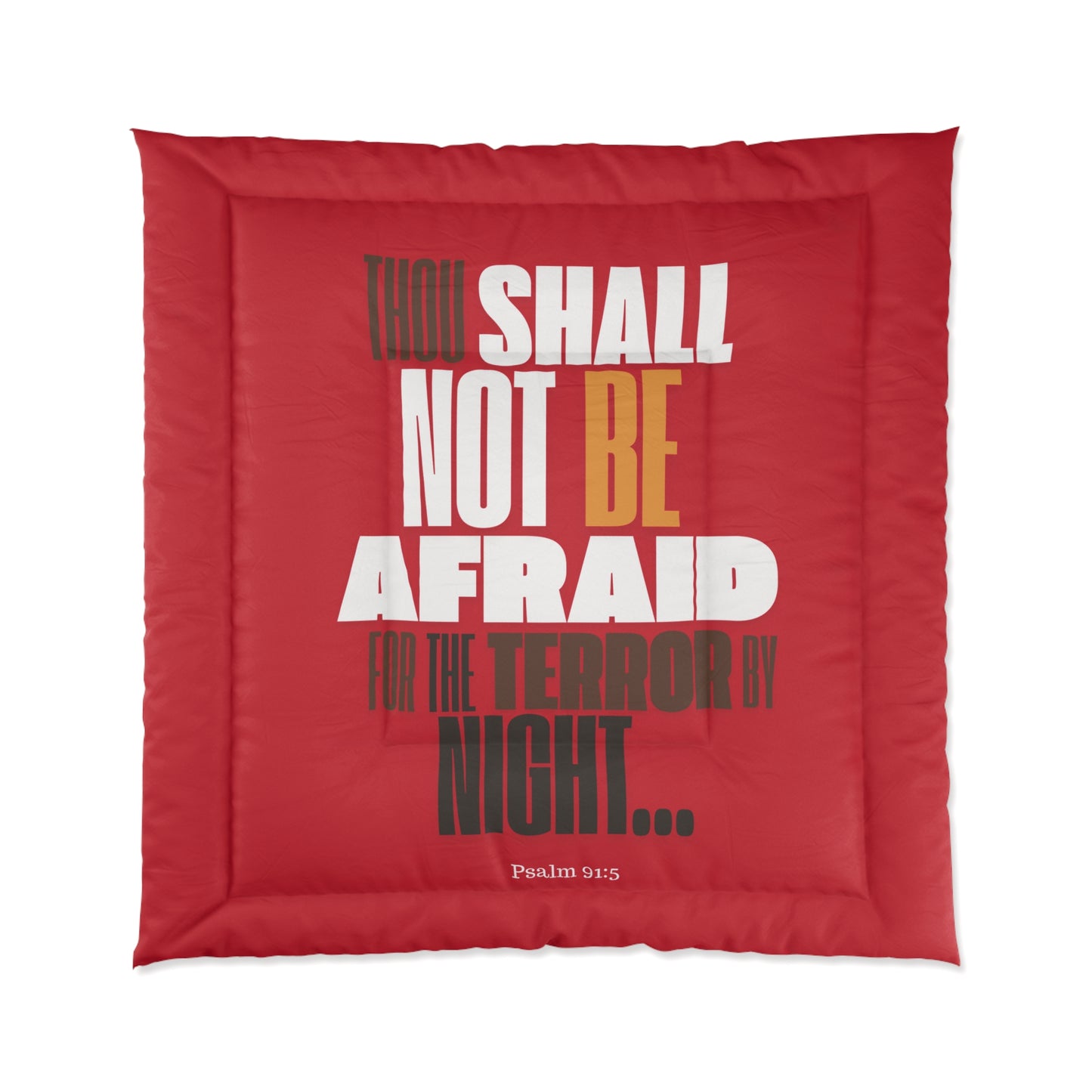 Comforter Red Thou shall not be Afraid