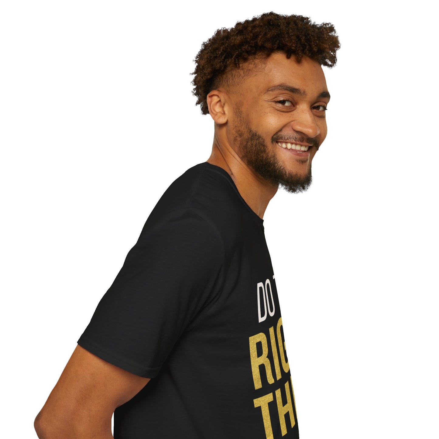 Motivational Unisex Softstyle T-Shirt - "Do The Right Thing" & "It's Never Wrong"
