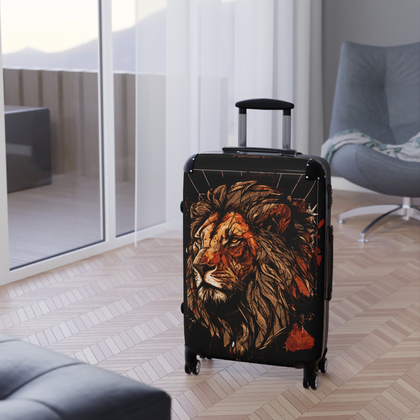 Lion Suitcase Black