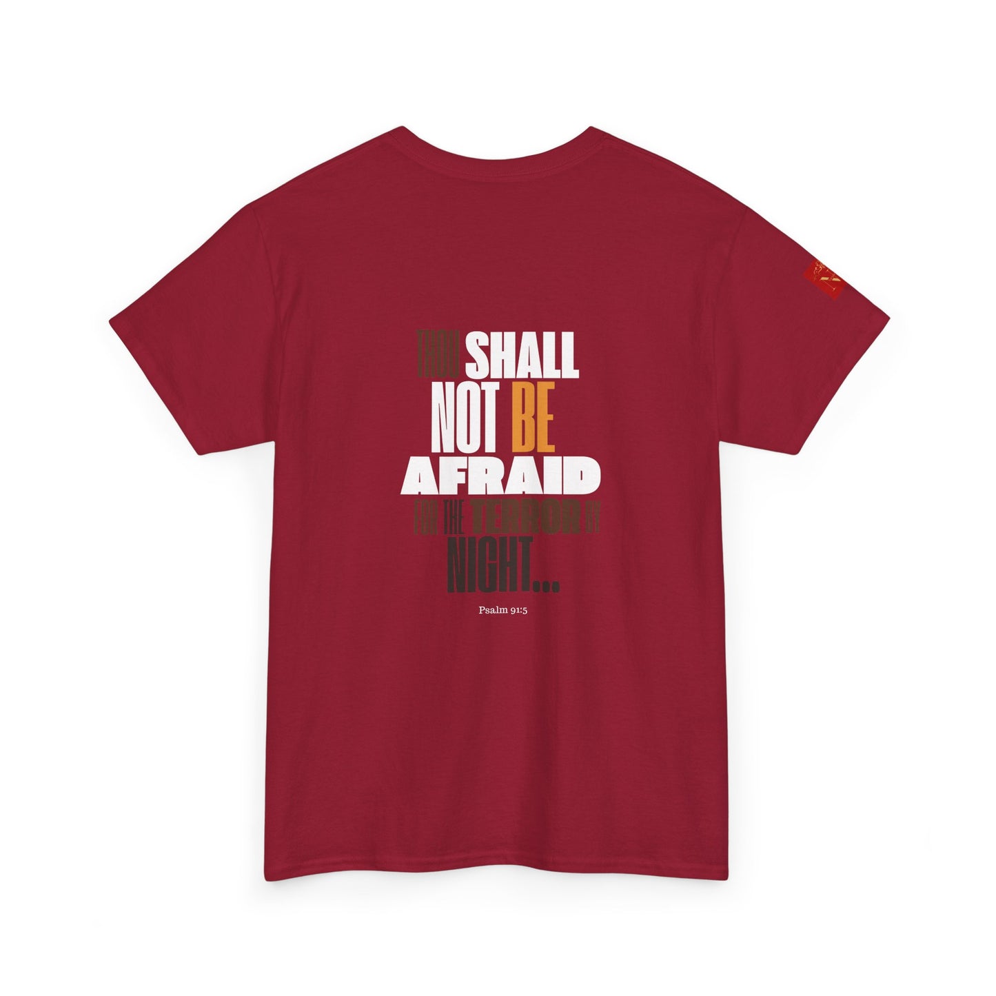 Unisex Heavy Cotton Tee NOT AFRAID Lion Psalm 91