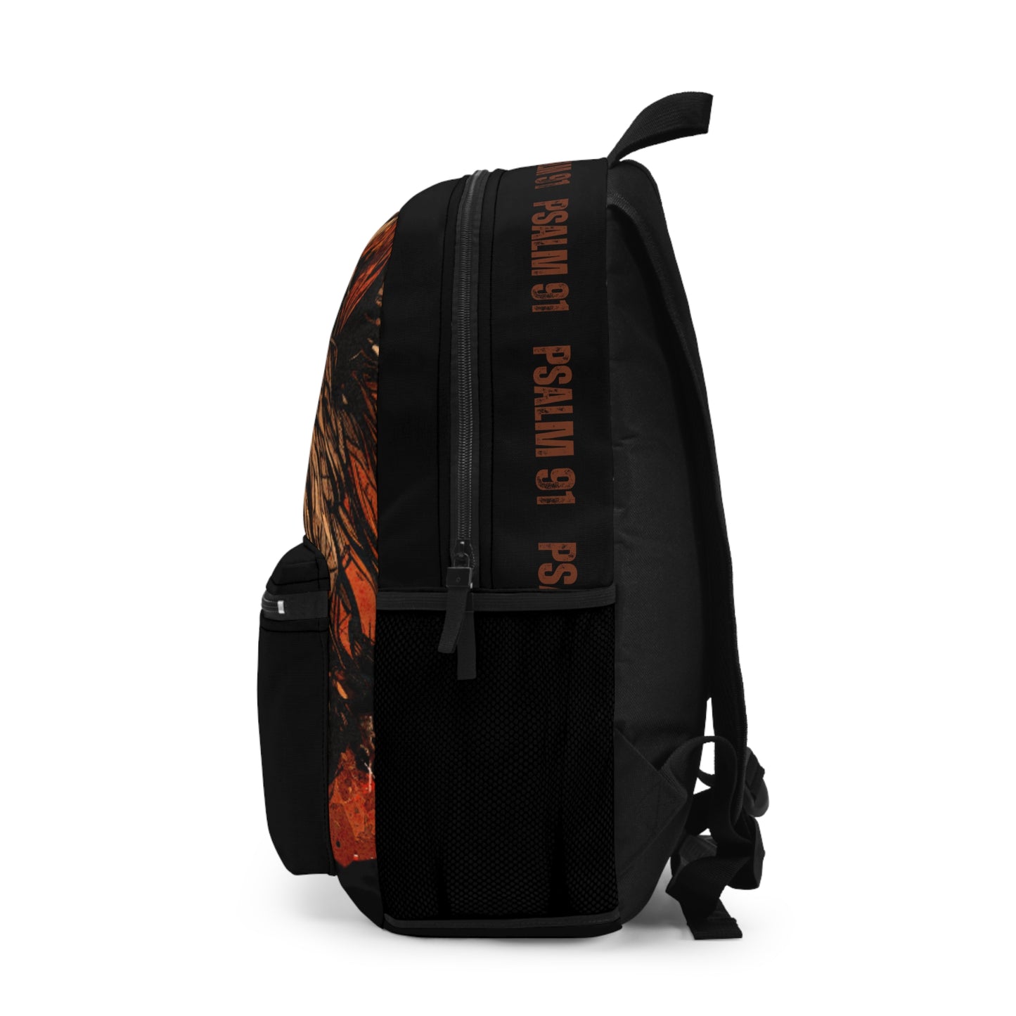 Backpack - Black Lion Thou Shall Not Be Afraid Design