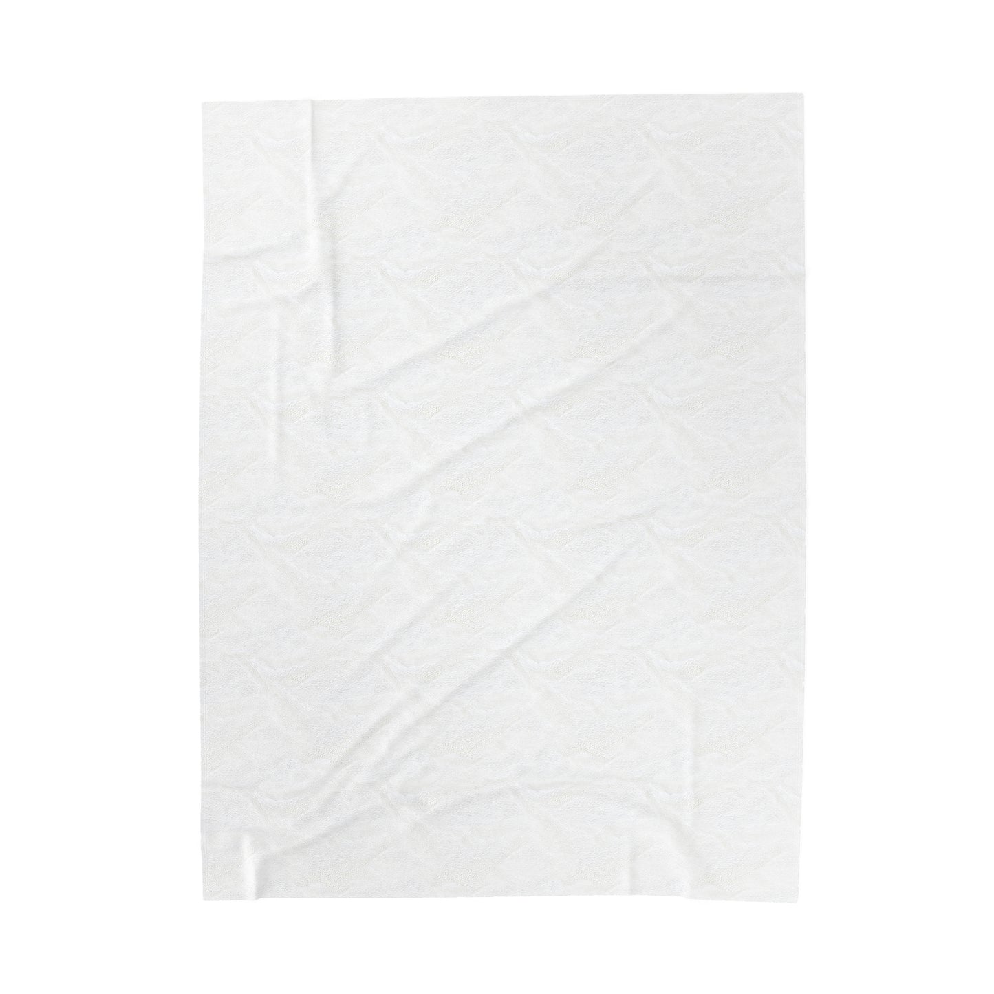 Velveteen Plush Blanket White Not Afraid