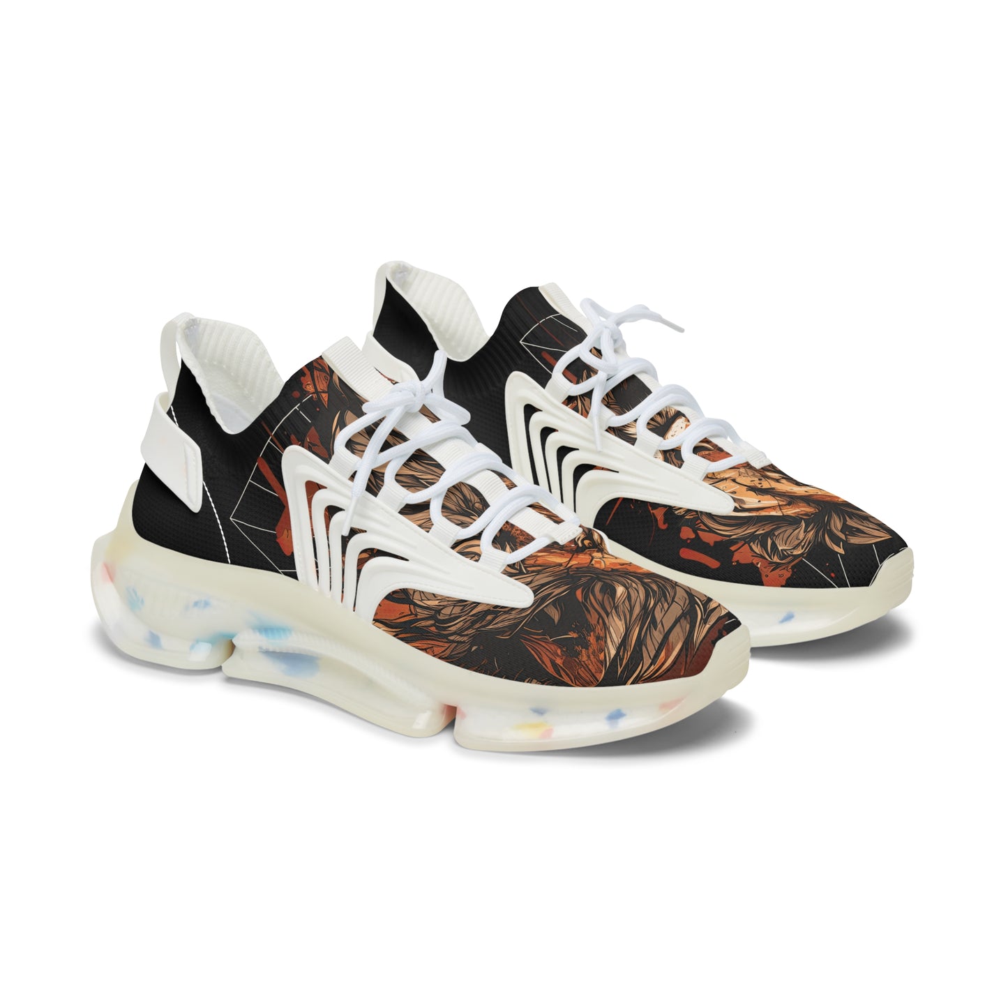 Mesh Sneakers - Lion Design for Women