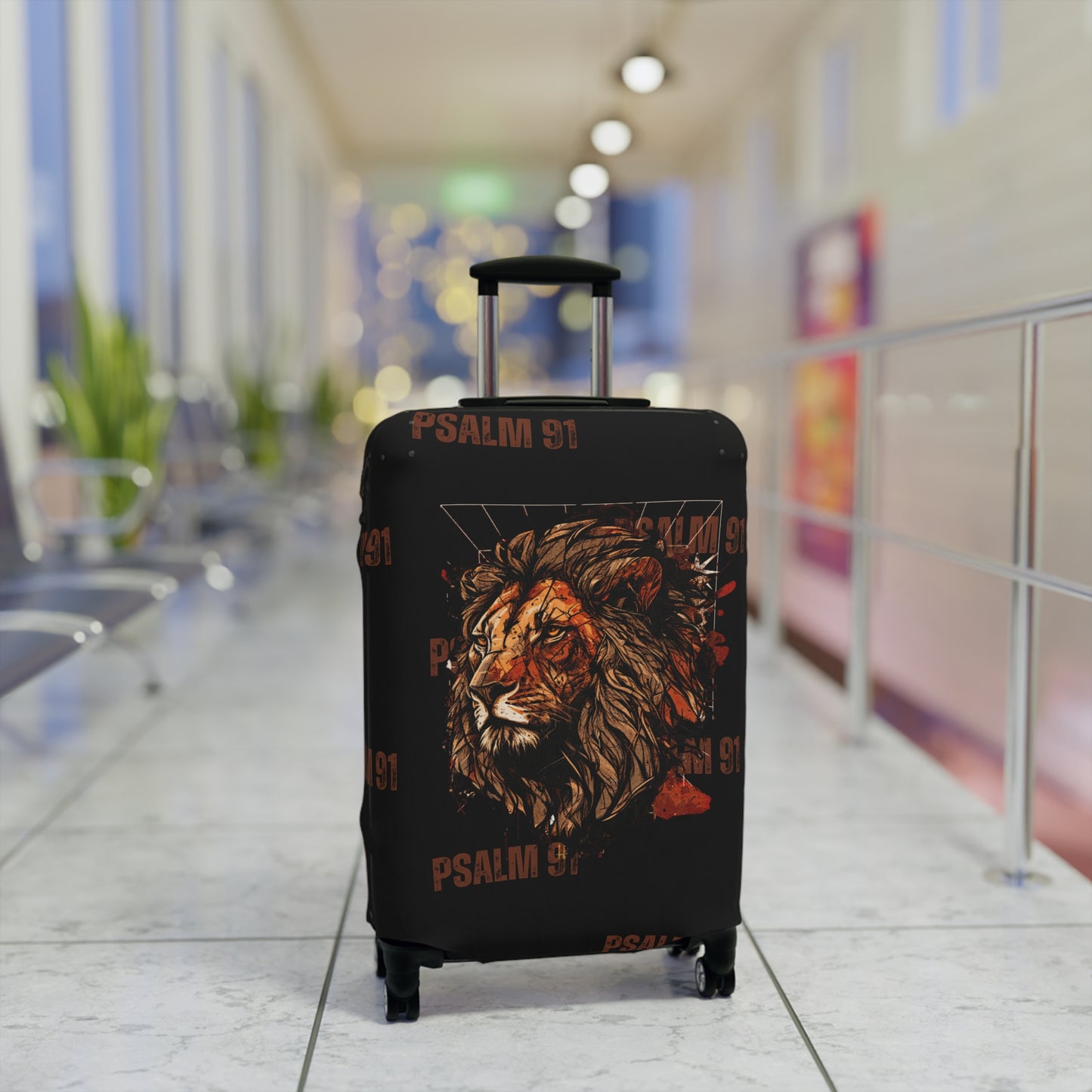 Luggage Cover - Lion Psalm 91