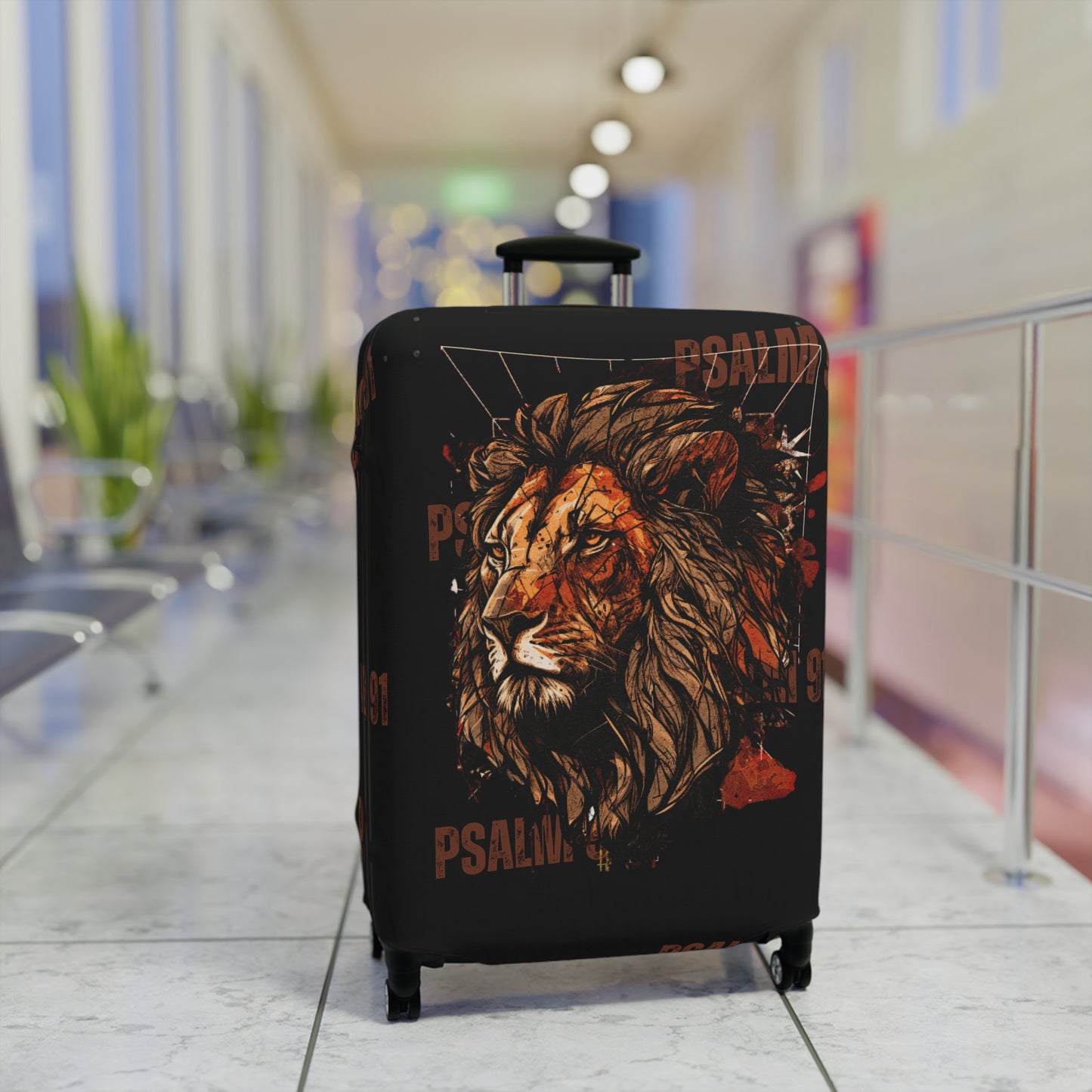 Luggage Cover - Lion Psalm 91