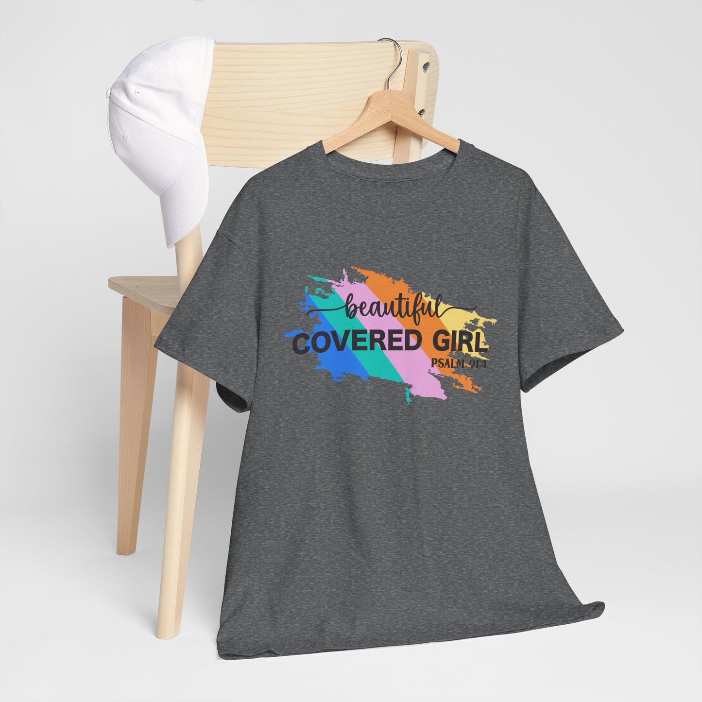 Unisex Heavy Cotton Tee Covered Girl Psa. 91:4