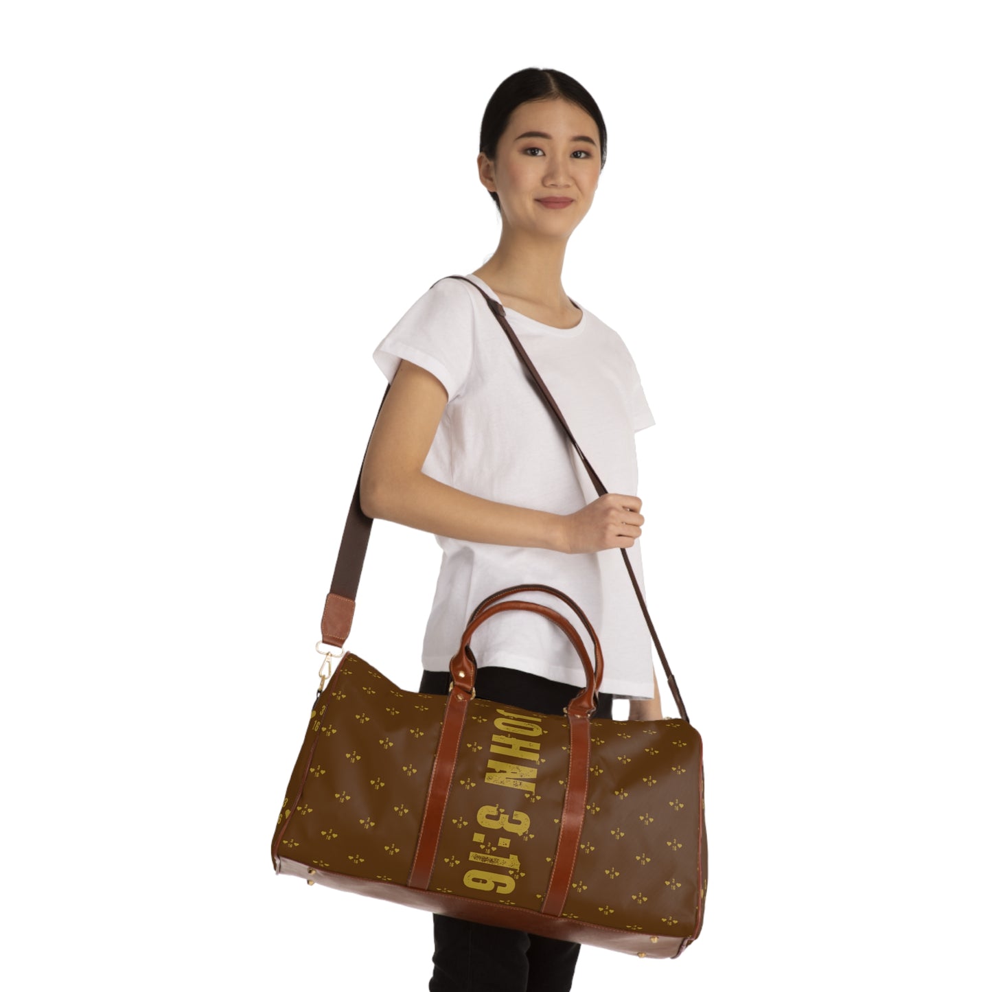 Travel Bag - Brown John 3:16 Design