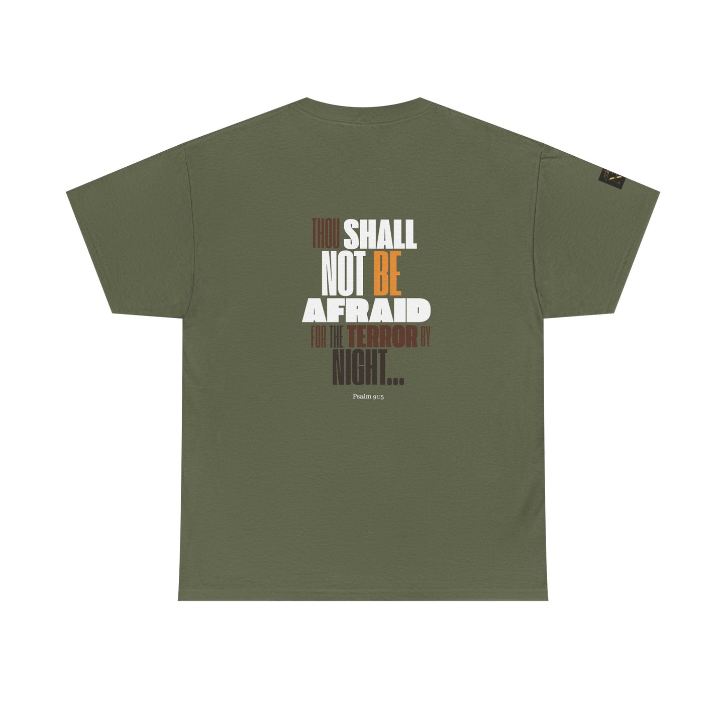 Unisex Heavy Cotton Tee NOT AFRAID Lion Psalm 91