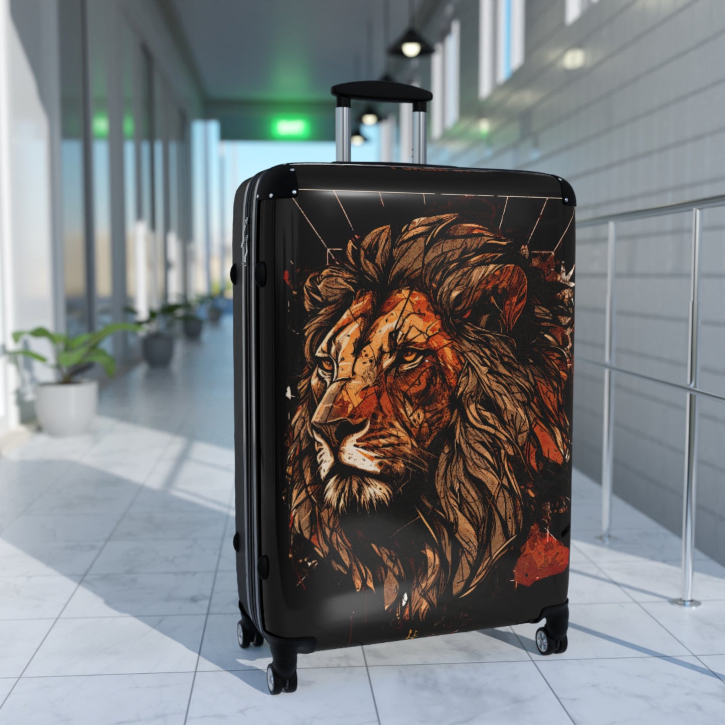 Lion Suitcase Black