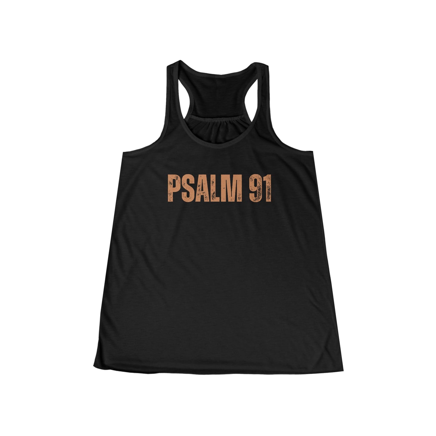 Women's Flowy Racerback Tank - Psalm 91 Inspirational Top for Faith & Comfort
