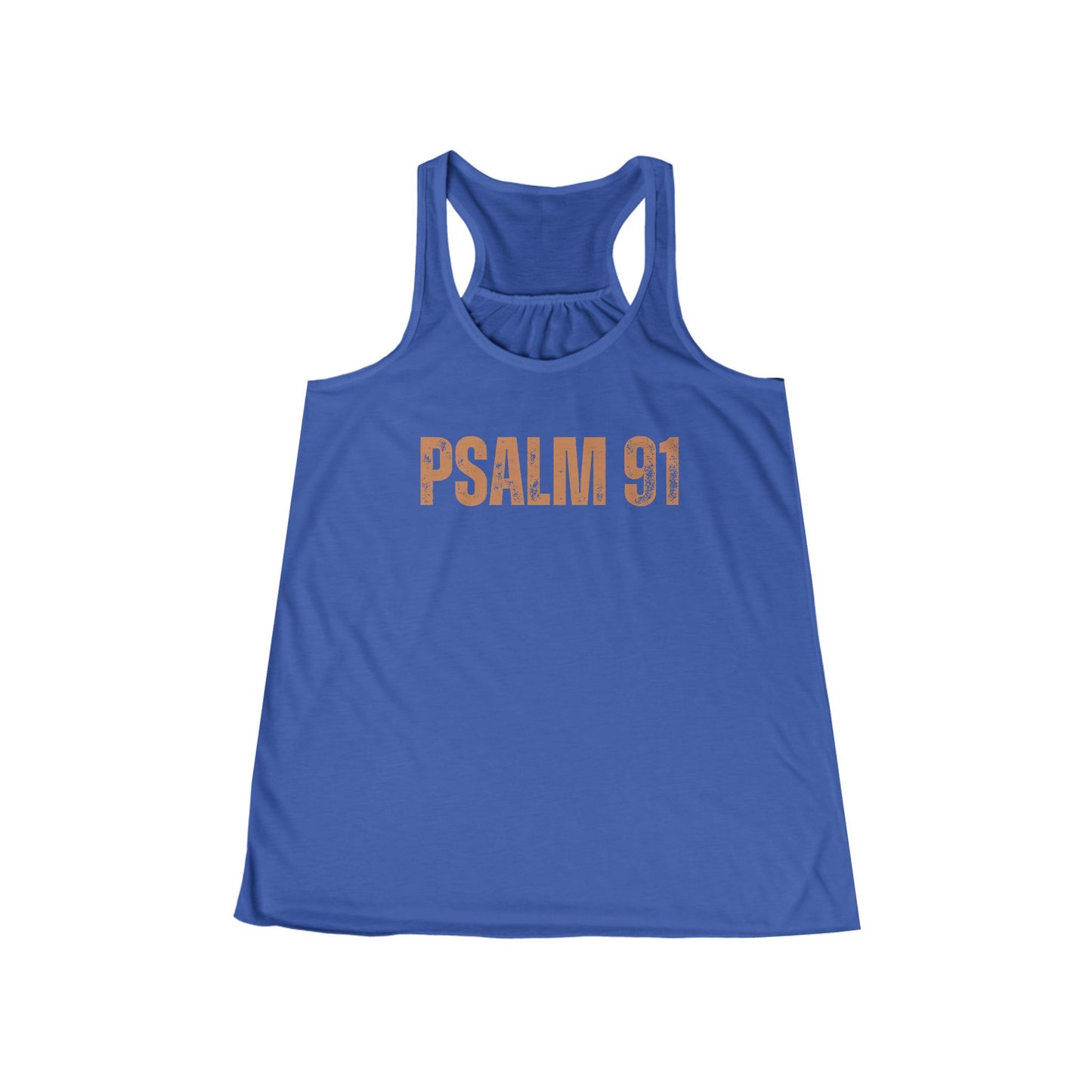 Women's Flowy Racerback Tank - Psalm 91 Inspirational Top for Faith & Comfort