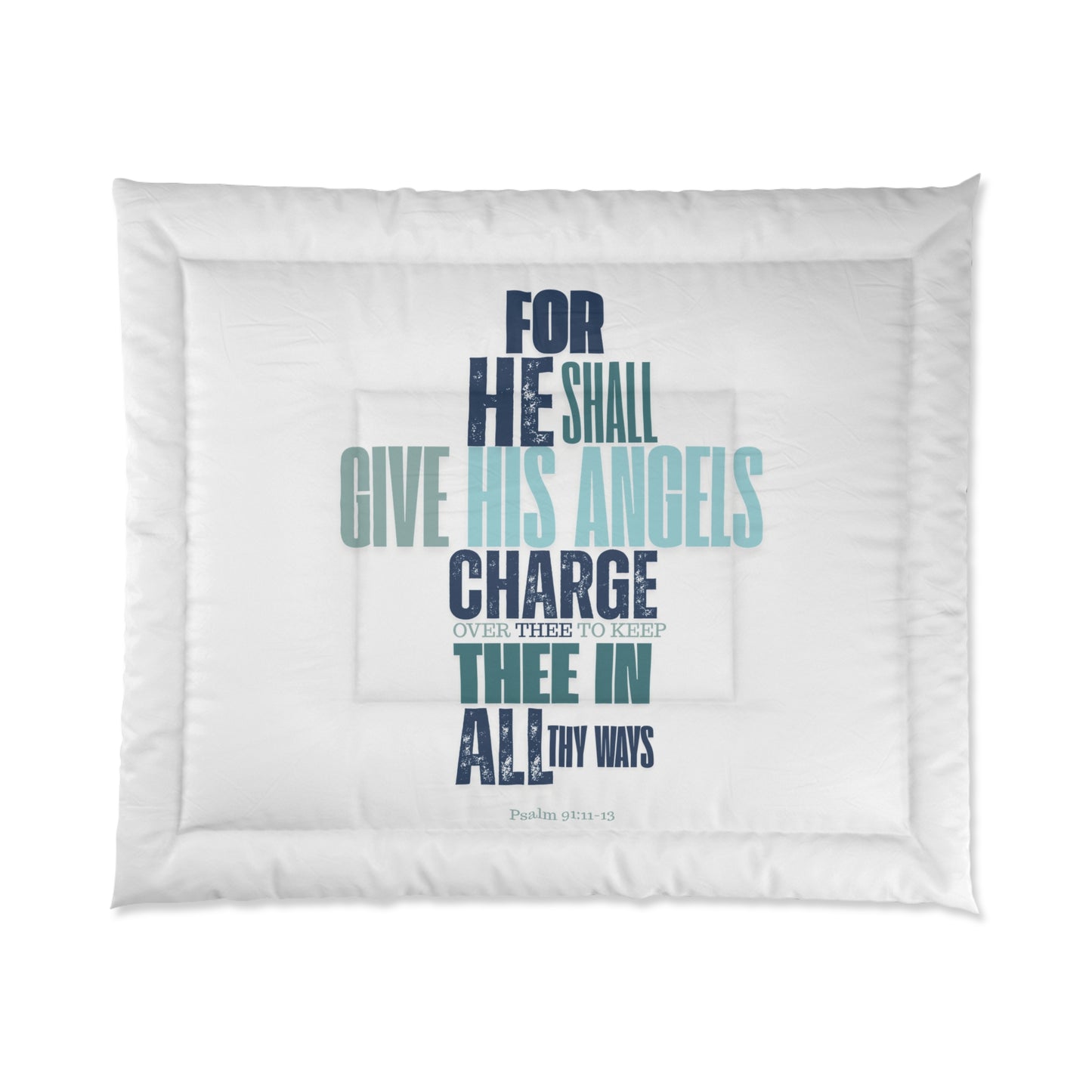 Comforter (White) He shall Give His Angels