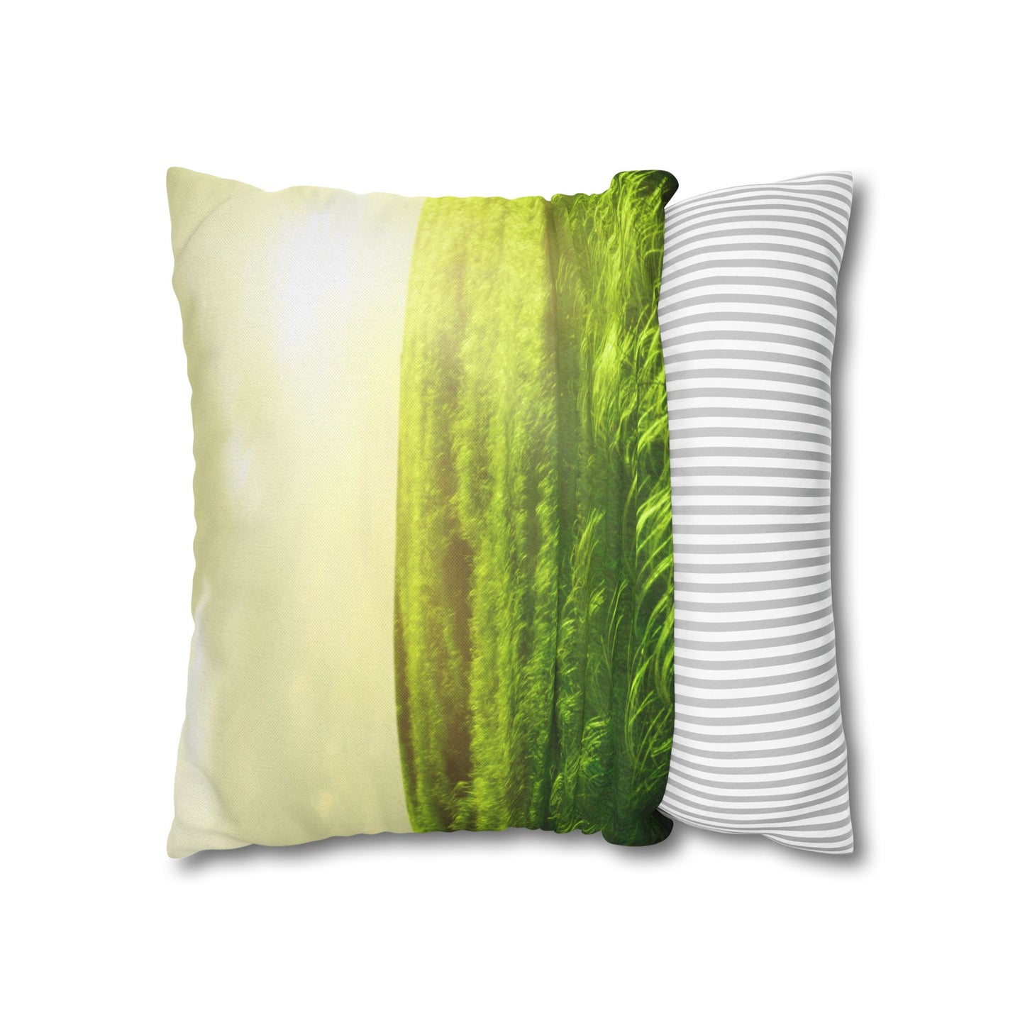 Spun Polyester Square PillowCASE "He Makes Me to lie down..." Psa. 23