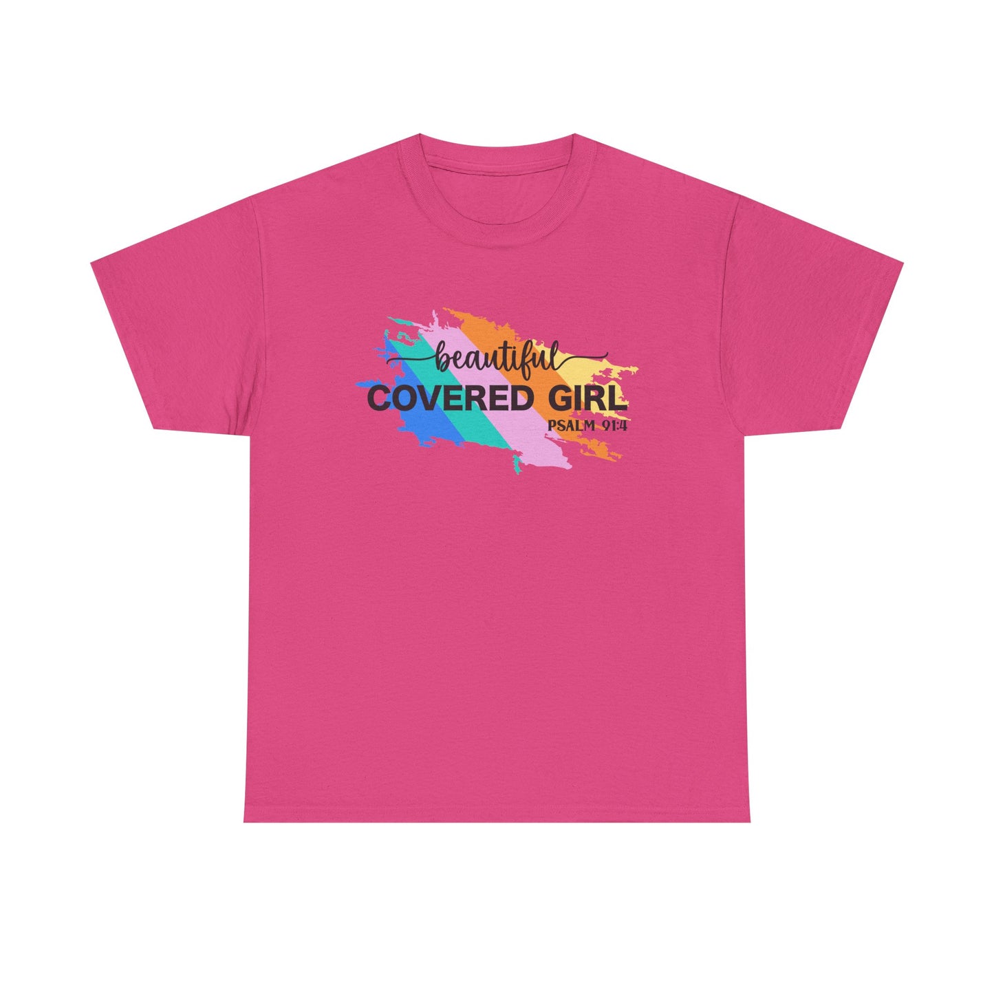 Unisex Heavy Cotton Tee Covered Girl Psa. 91:4