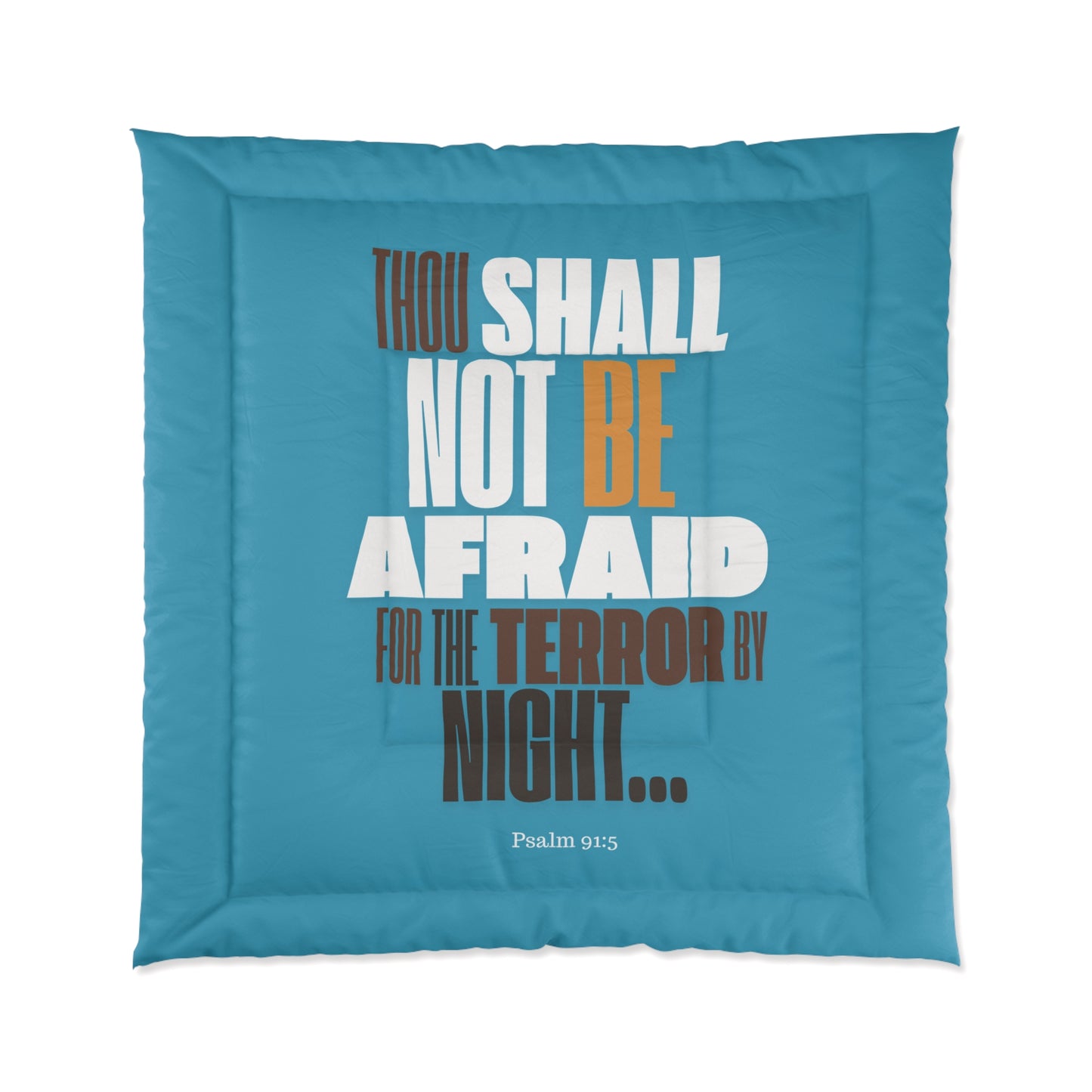 Comforter Thou Shall Not be Afraid Blue
