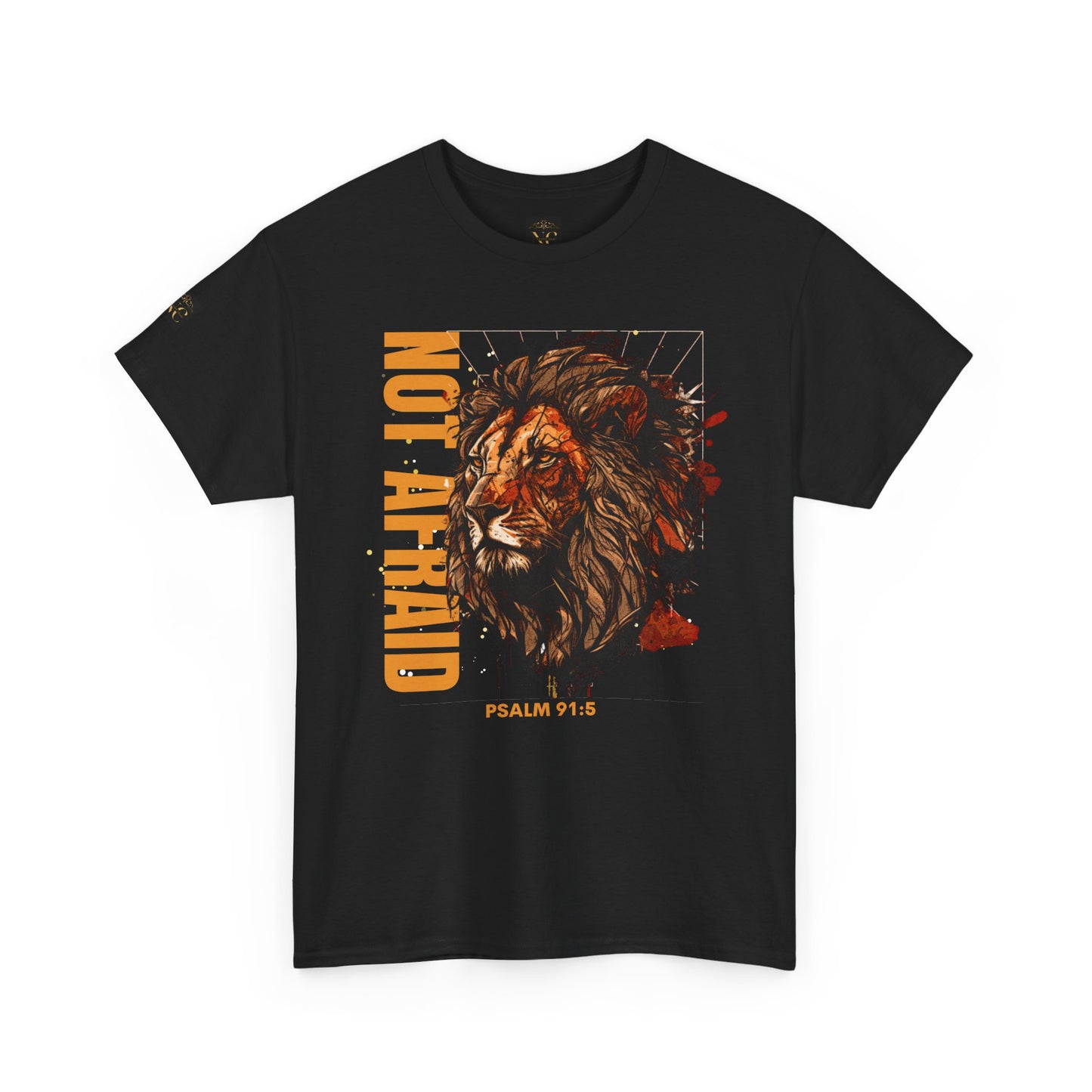 Unisex Heavy Cotton Tee NOT AFRAID Lion Psalm 91