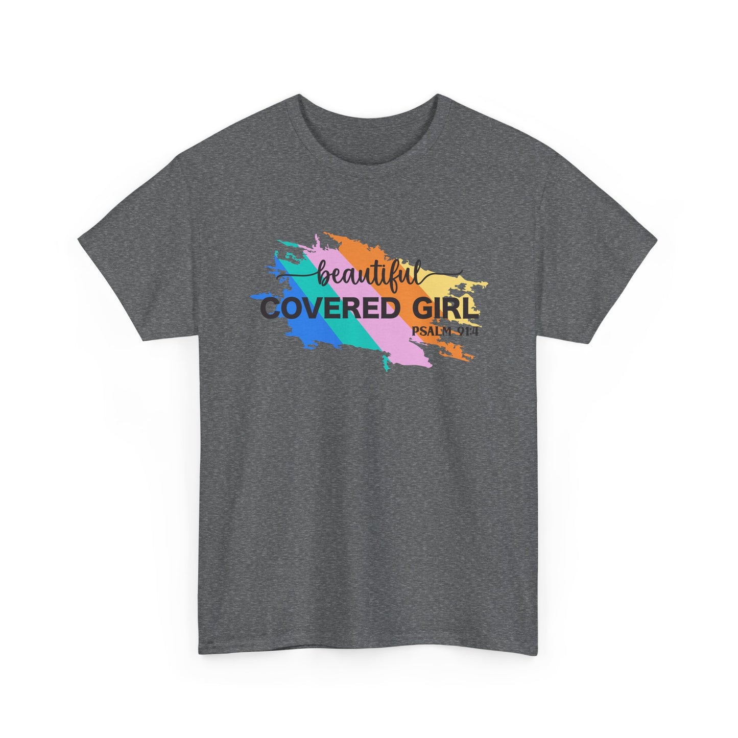 Unisex Heavy Cotton Tee Covered Girl Psa. 91:4