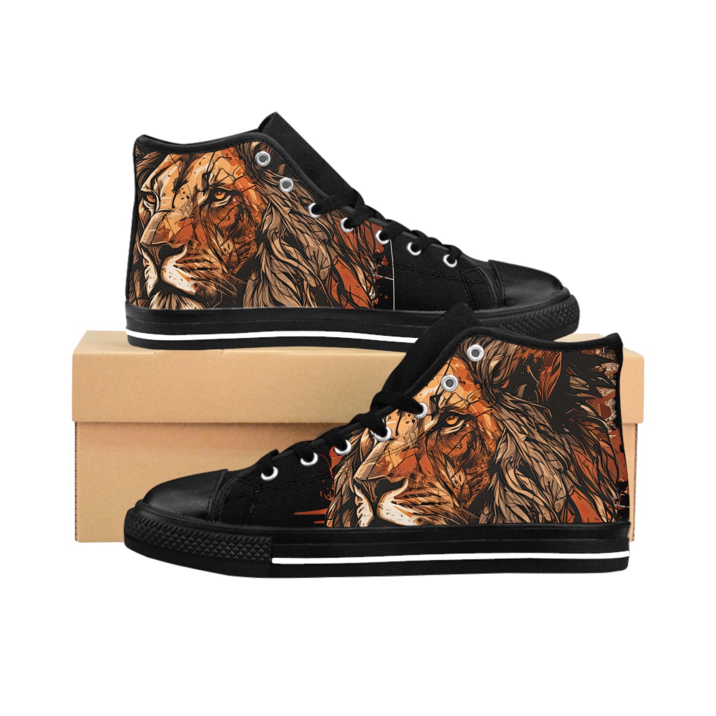 Women's Sneakers - Black Lion Hightop