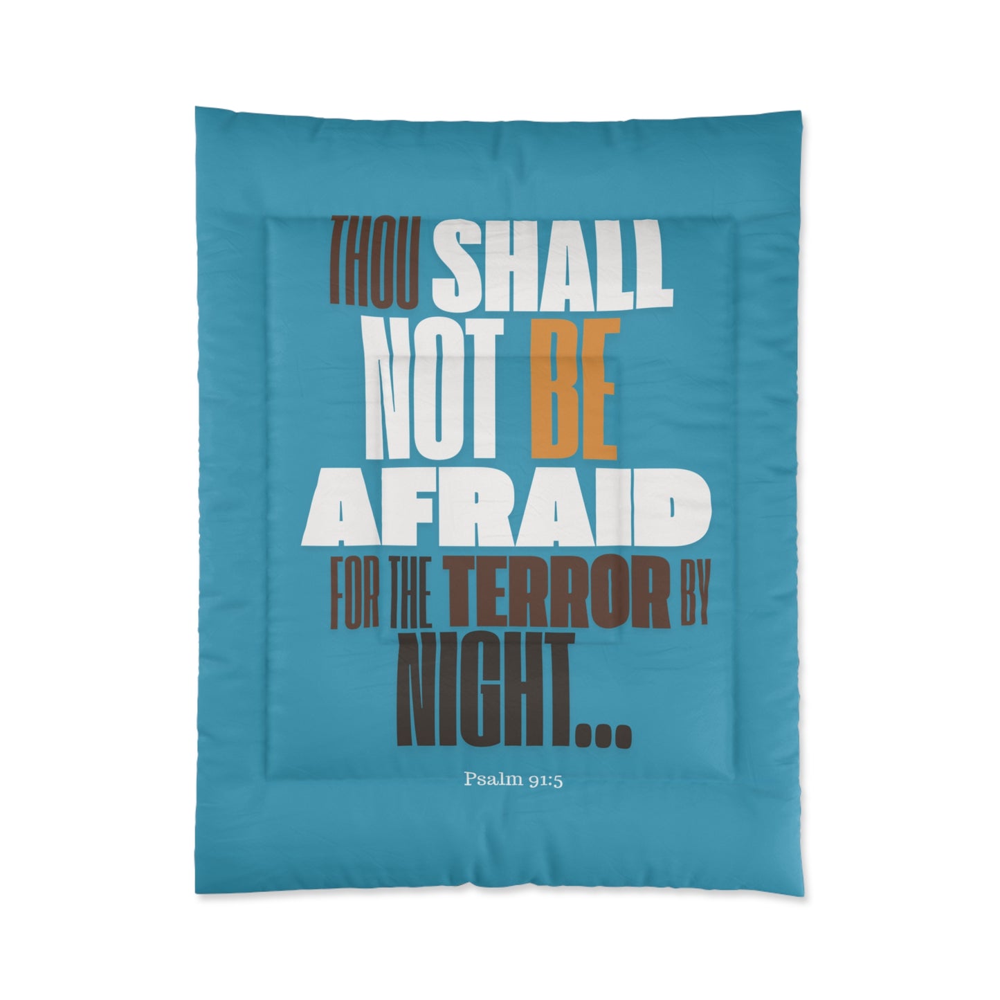 Comforter Thou Shall Not be Afraid Blue