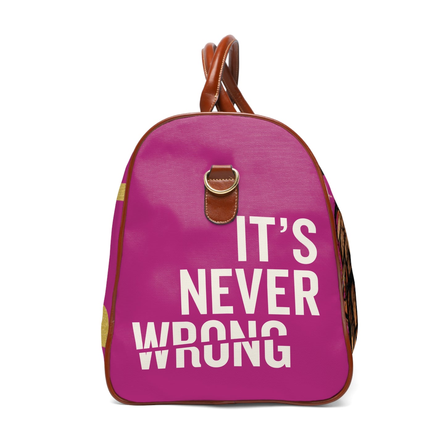 Travel Bag - “Do the Right Thing” Pink Lion Design
