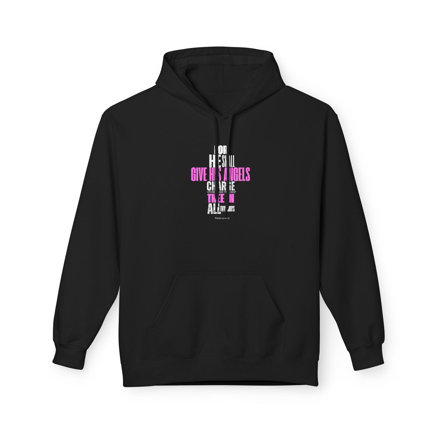 Unisex Midweight Softstyle Fleece Hoodie Psalm 91 wings