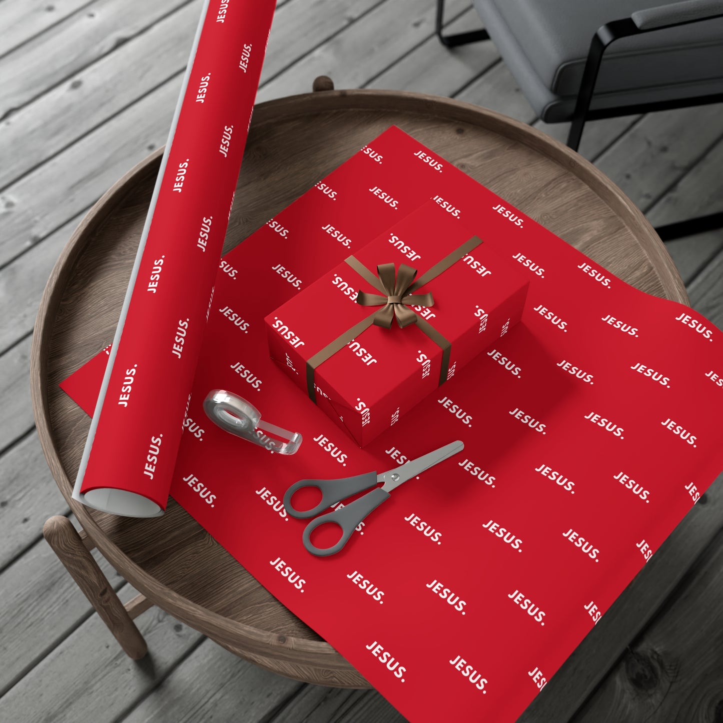 Gift Wrap Papers - Red Jesus Design