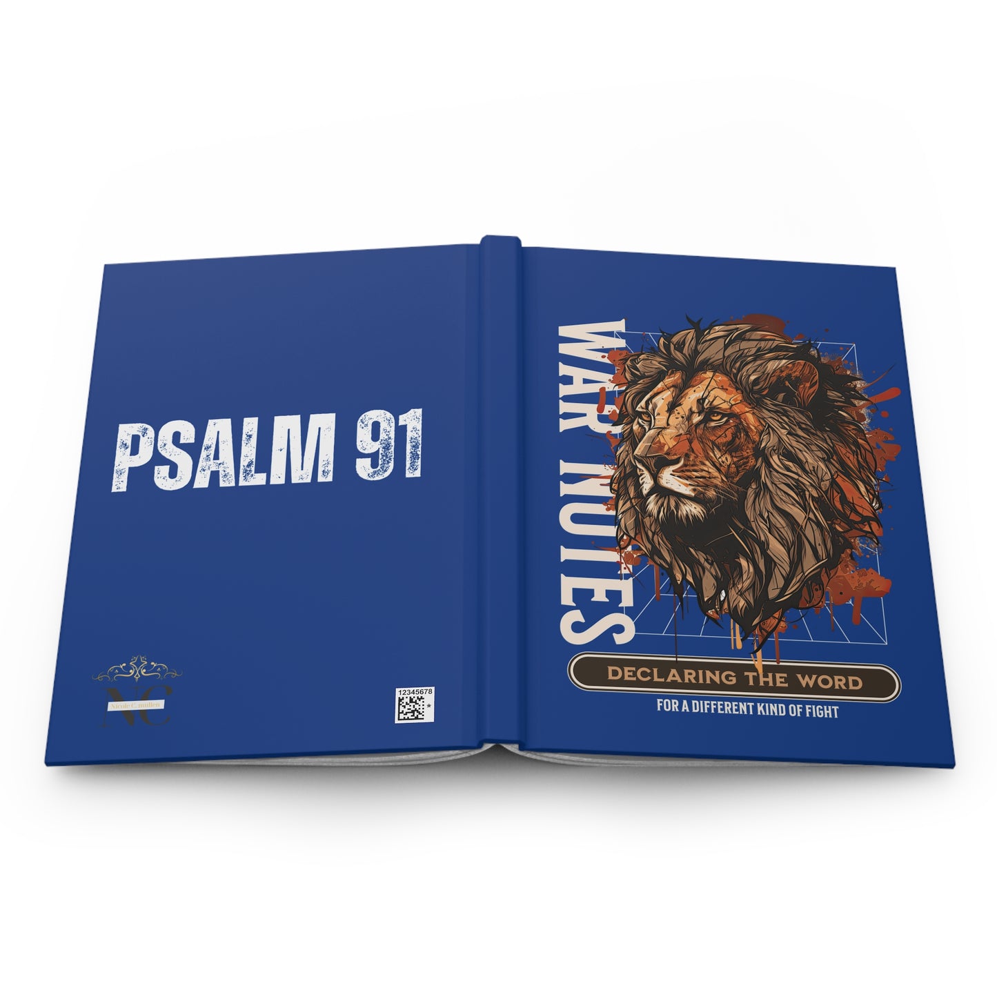 Hardcover Journal Blue Lion Psalm 91 Matte