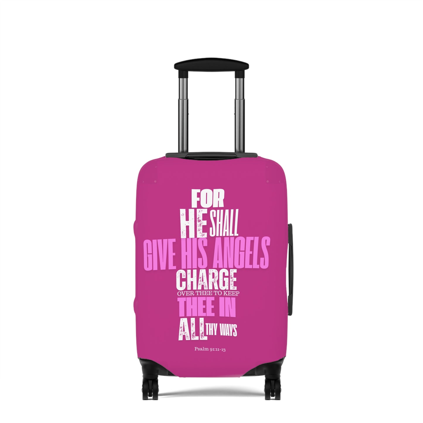 Luggage Cover - Pink Angel Quote Design
