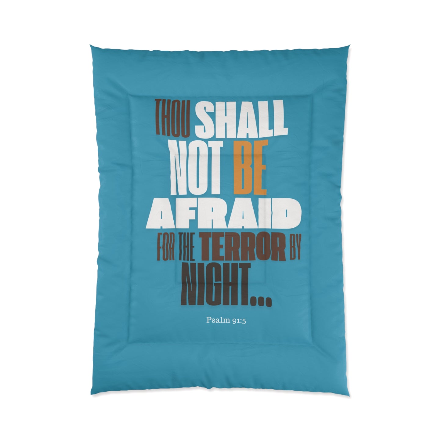Comforter Thou Shall Not be Afraid Blue