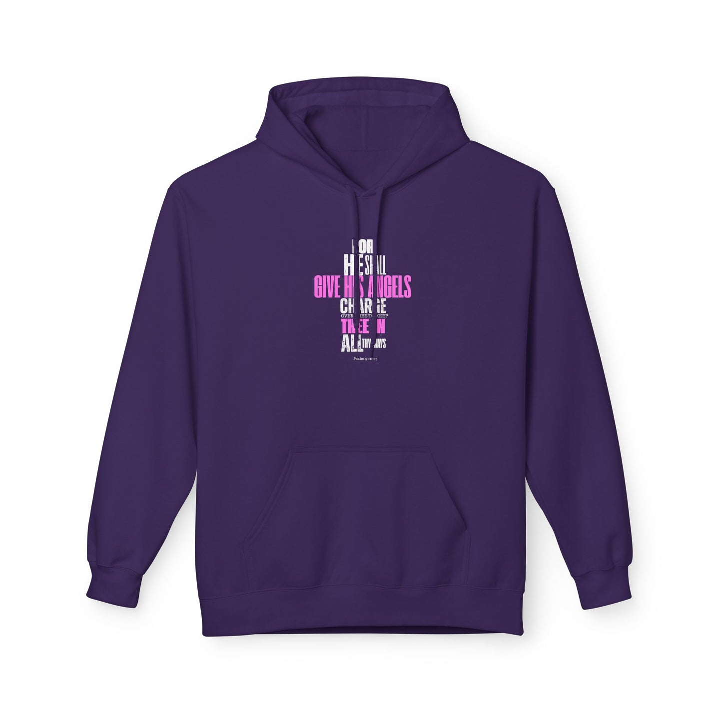 Unisex Midweight Softstyle Fleece Hoodie Psalm 91 wings
