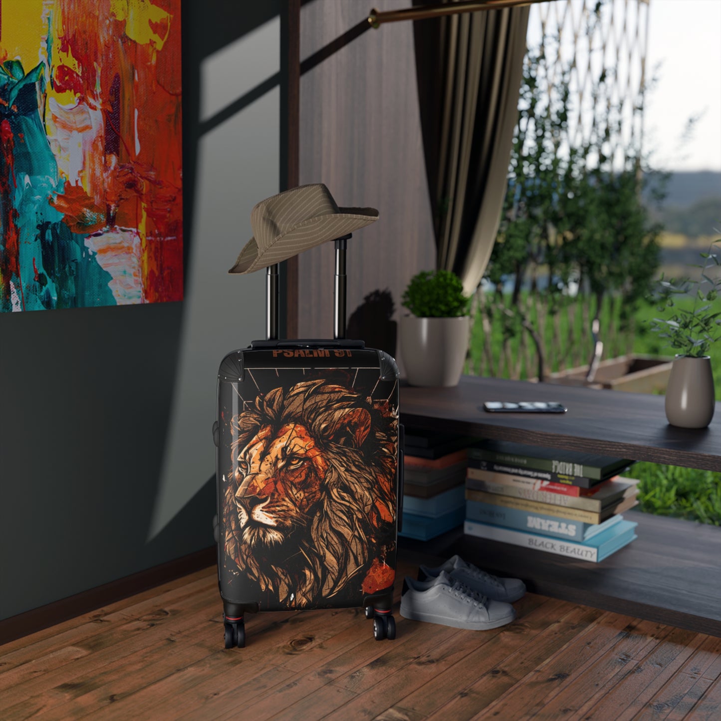Lion Suitcase Black