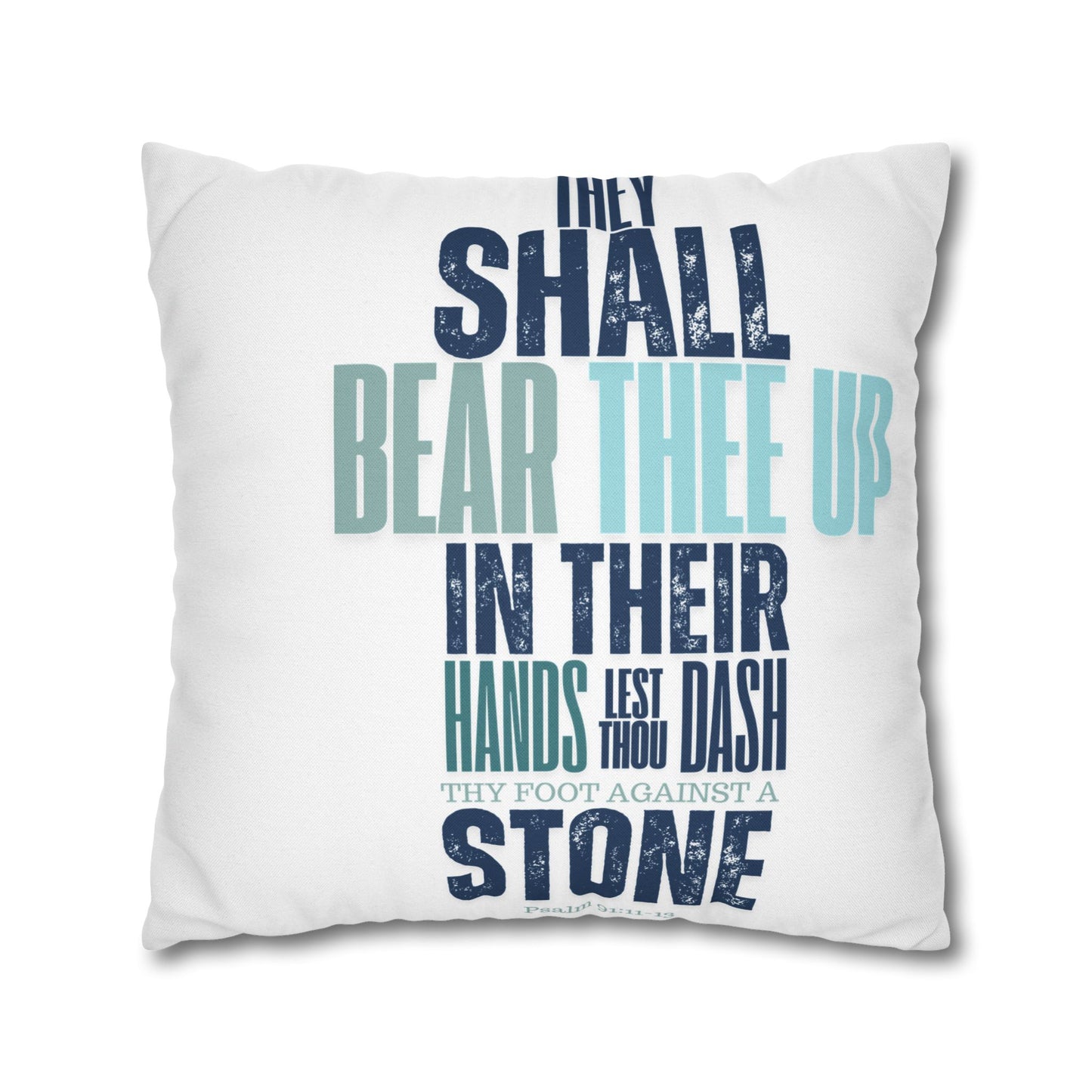 Spun Polyester Square PILLOWCASE He shall Give His Angels