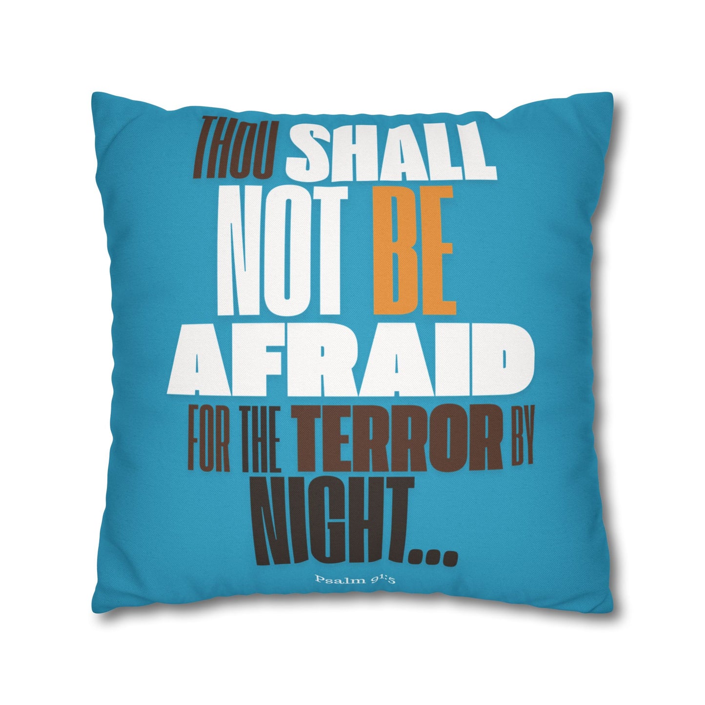 Spun Polyester Square PILLOWCASE Blue Lion