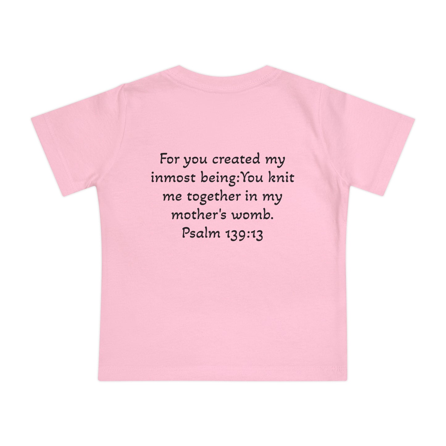 Baby T-Shirt - Brown Skin Baby Girl Life is Beautiful Psalm 139:13