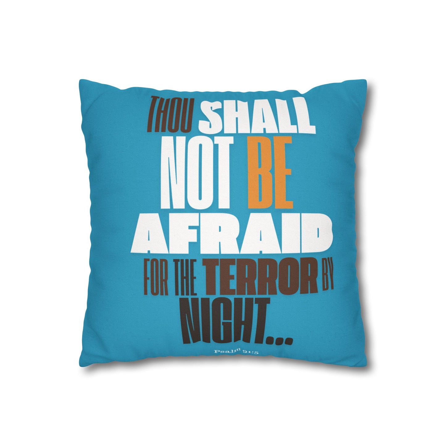Spun Polyester Square PILLOWCASE Blue Lion