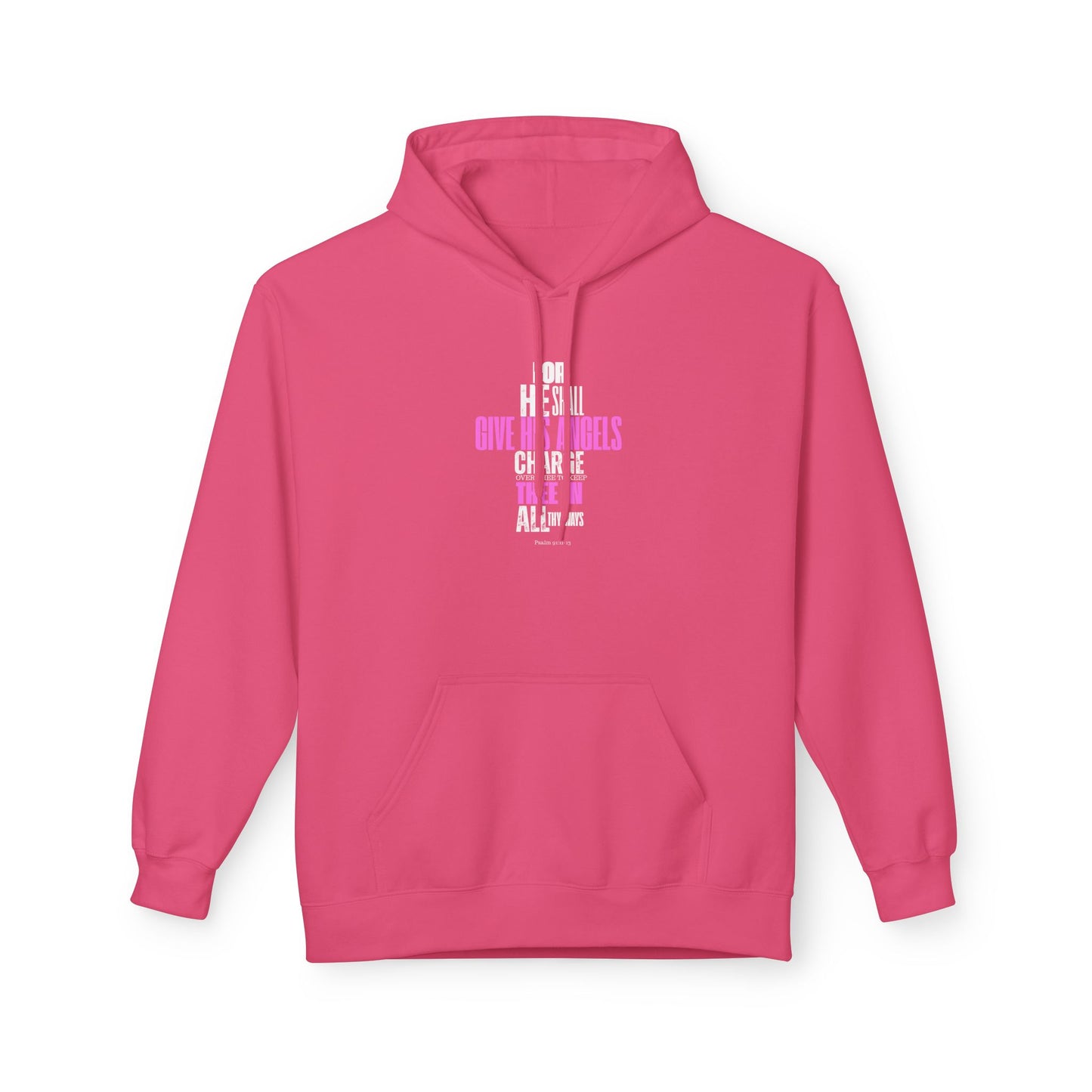 Unisex Midweight Softstyle Fleece Hoodie Psalm 91 wings