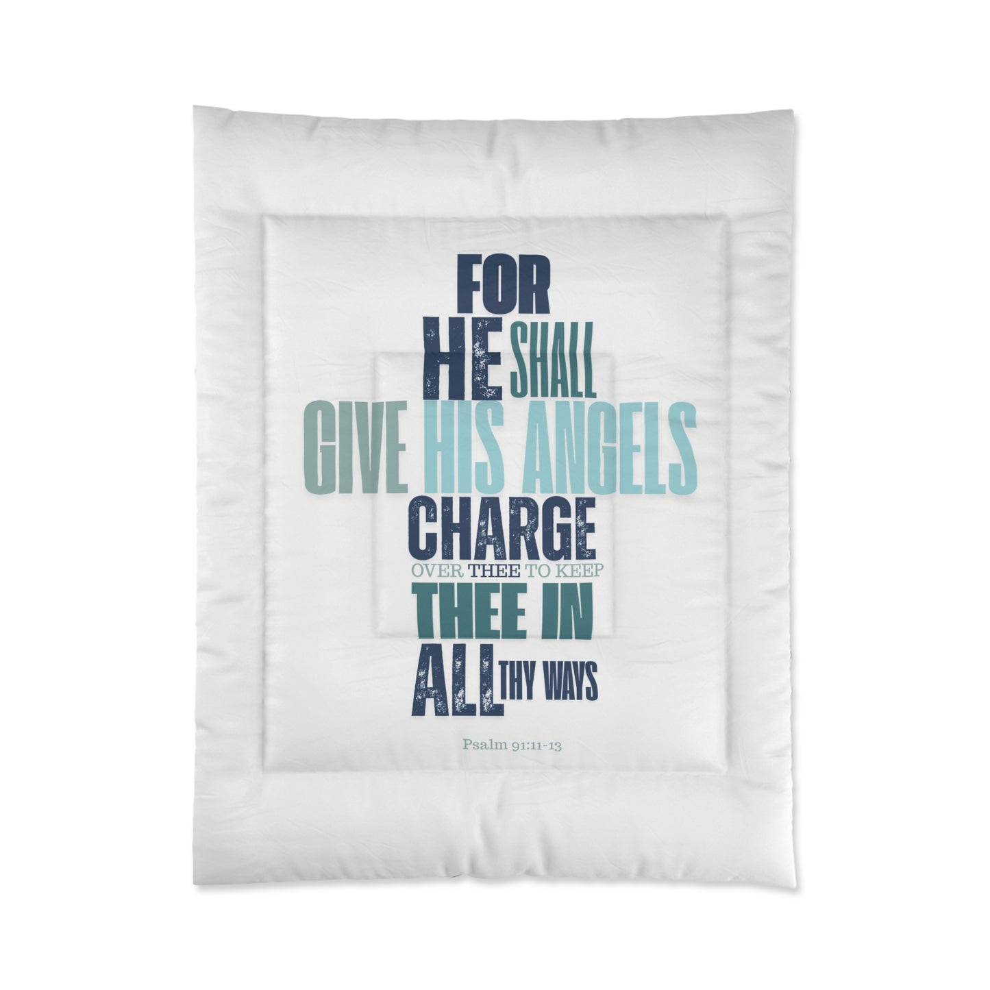 Comforter (White) He shall Give His Angels