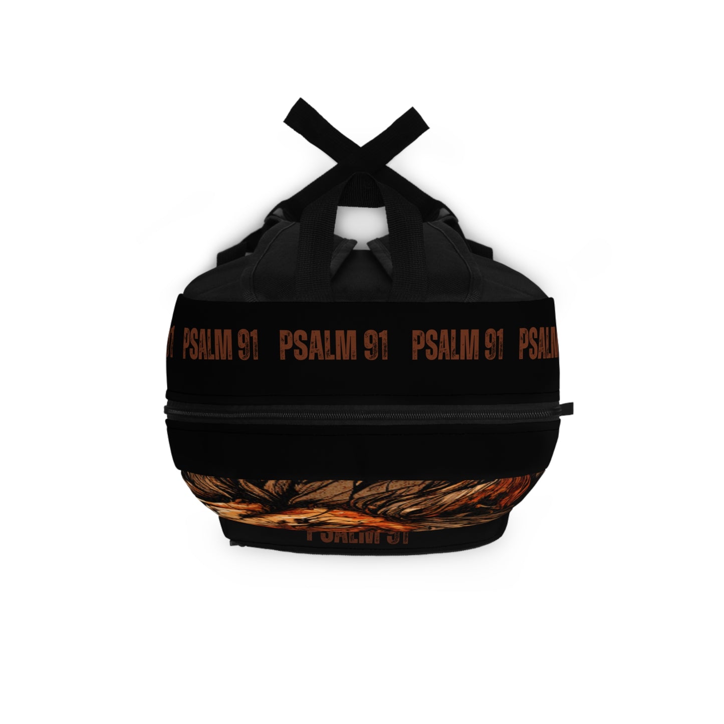 Backpack - Black Lion Thou Shall Not Be Afraid Design