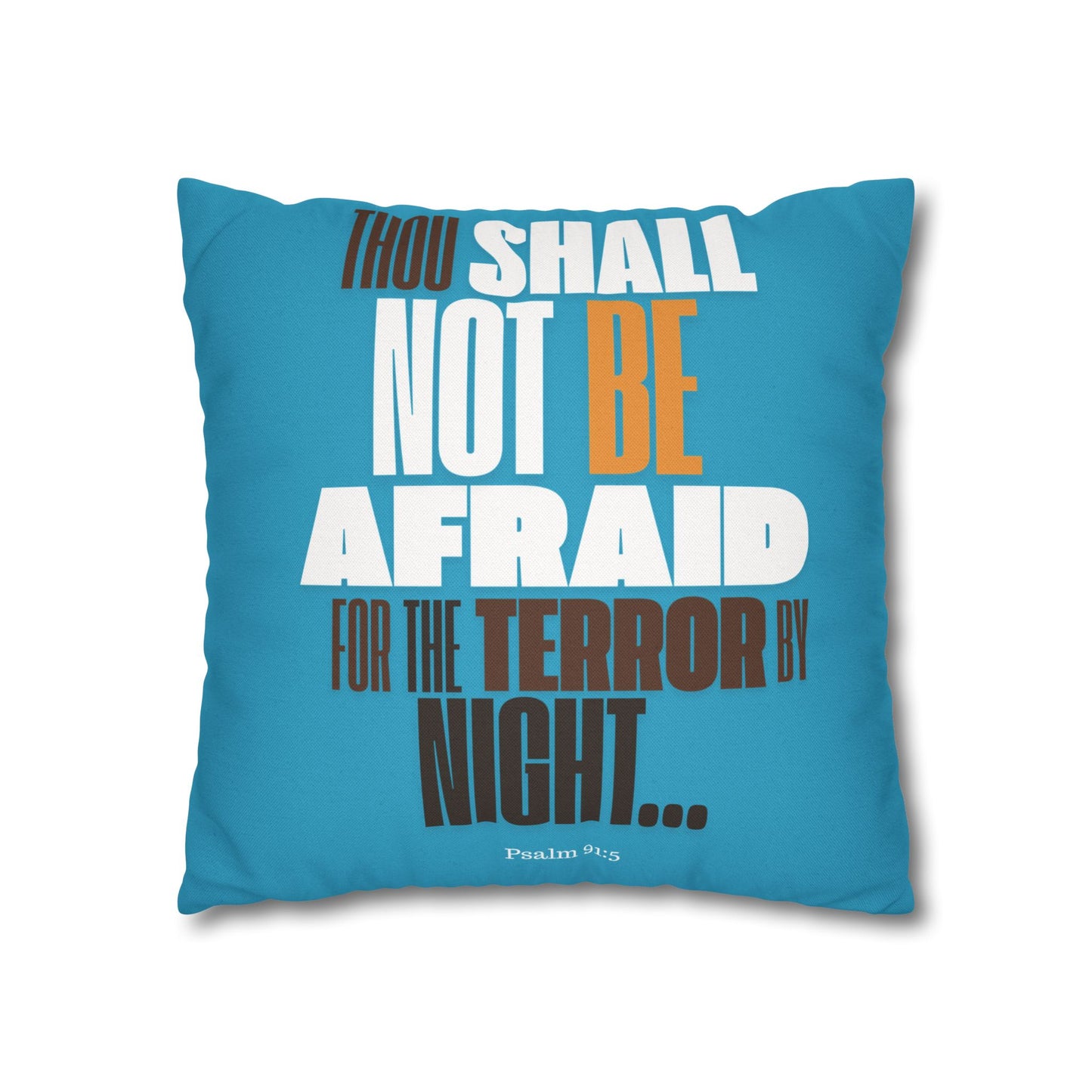 Spun Polyester Square PILLOWCASE Blue Lion